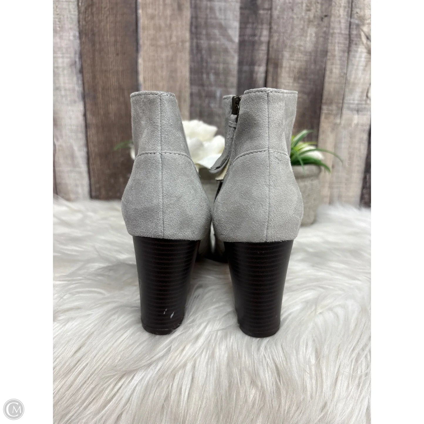 Boots Ankle Heels By Cole-haan In Grey, Size: 7.5