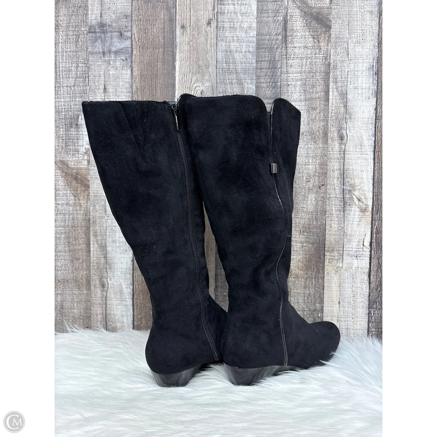 Boots Knee Heels By Impo In Black, Size: 7