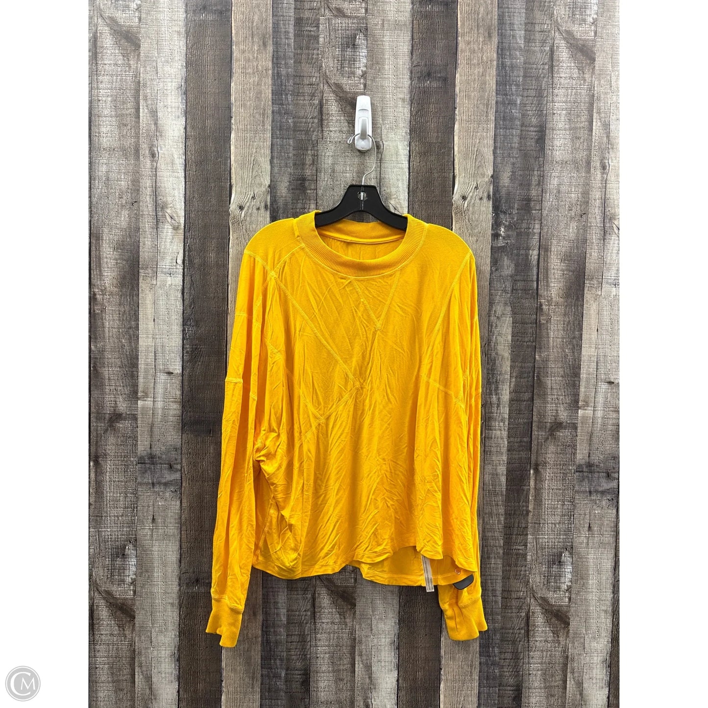Top Long Sleeve By Free Press In Gold, Size: L