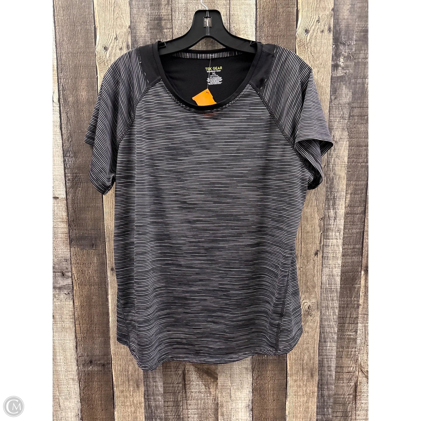 Athletic Top Short Sleeve By Tek Gear In Black, Size: Xl