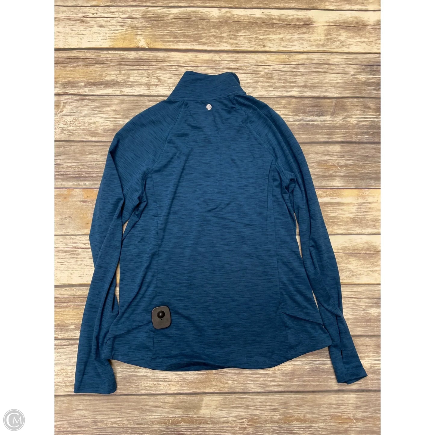 Athletic Top Long Sleeve Collar By Apana In Blue, Size: M