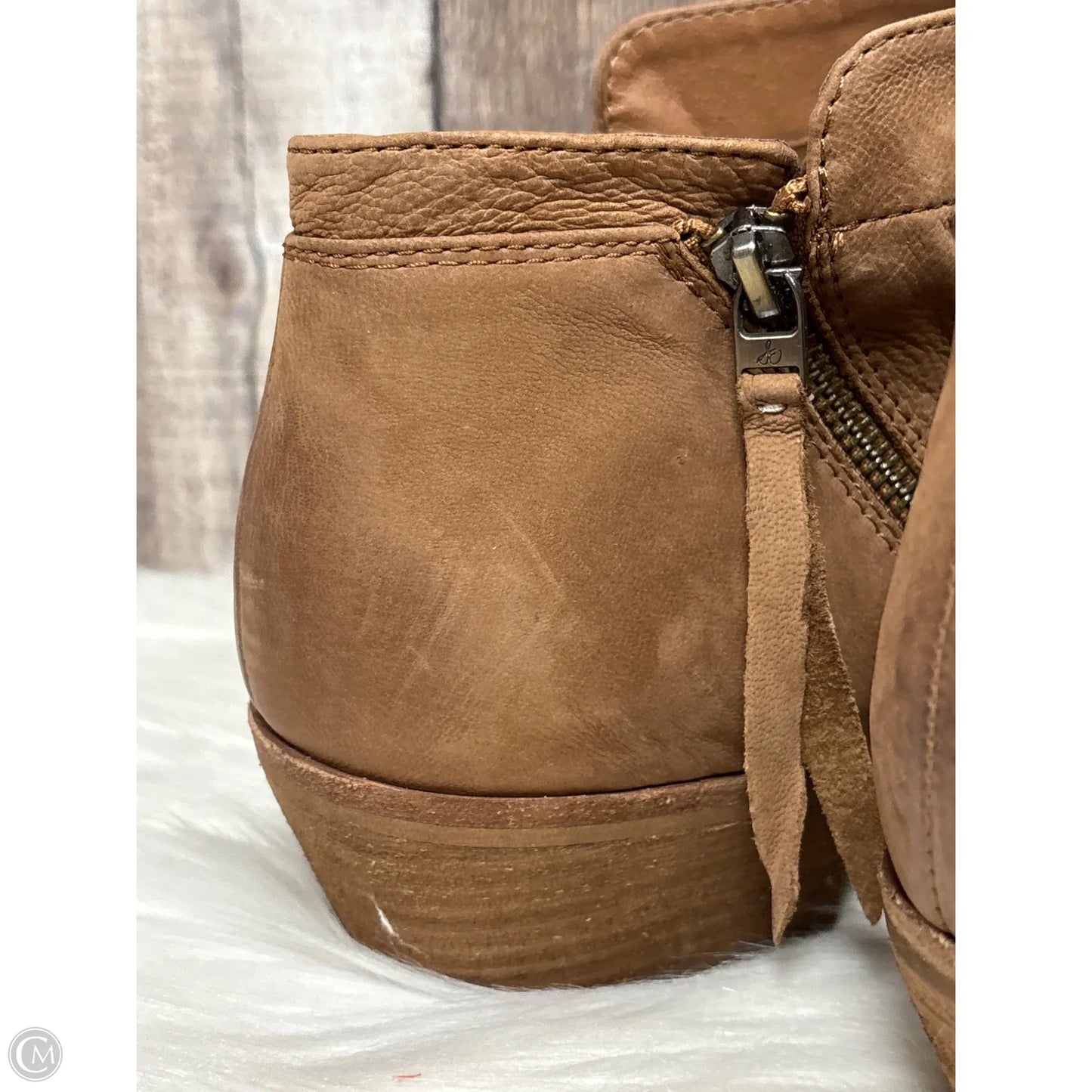 Boots Ankle Heels By Sam Edelman In Brown, Size: 12