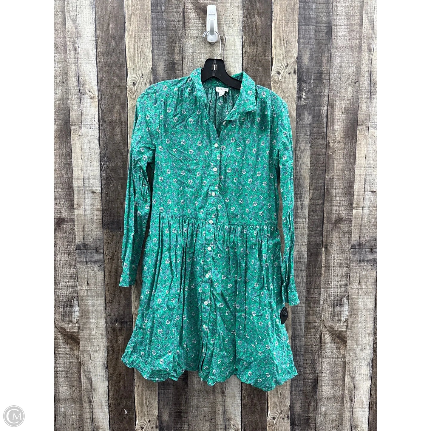 Dress Casual Midi By J. Crew In Green, Size: S