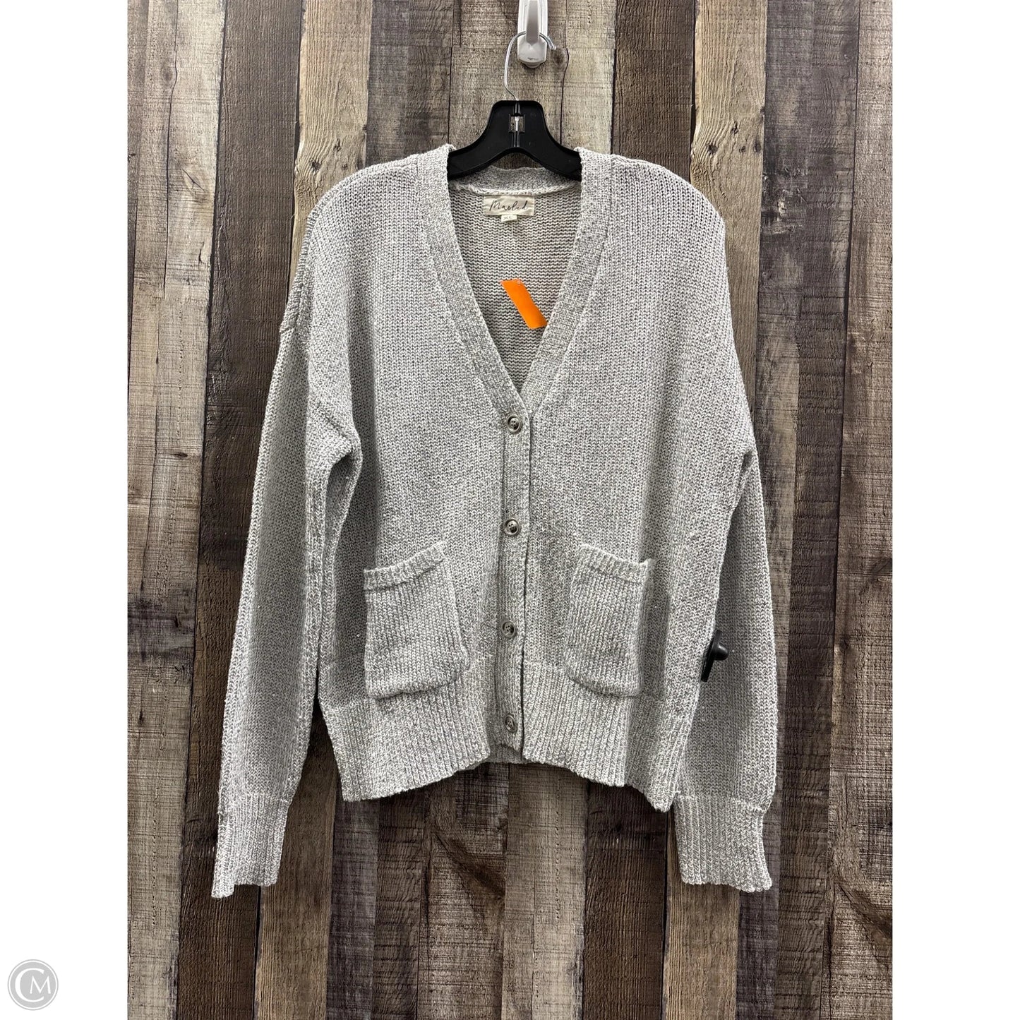 Sweater Cardigan By Marled In Silver, Size: Xl