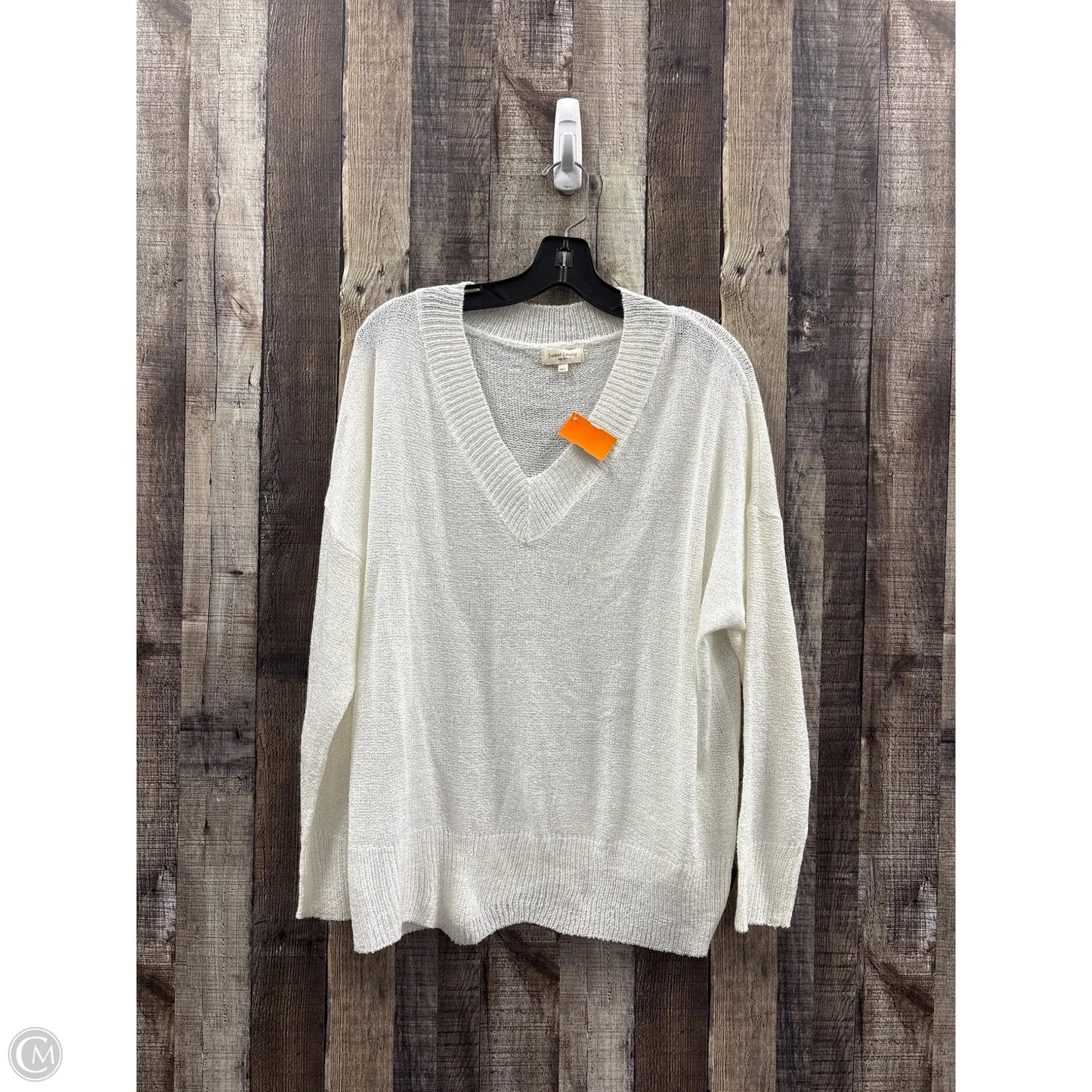 Top Long Sleeve By Sweet Lovely In Ivory, Size: M