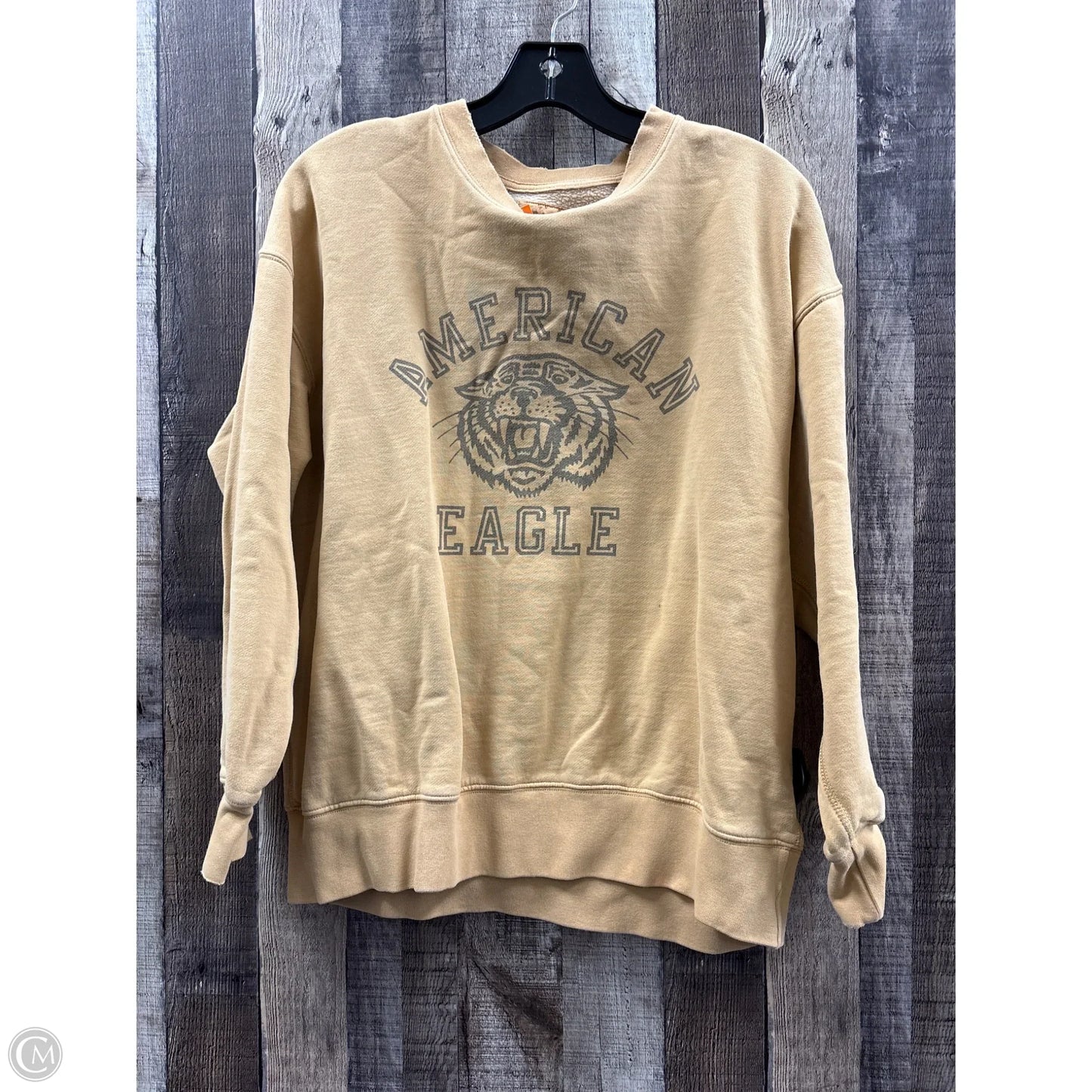 Sweatshirt Crewneck By American Eagle In Gold, Size: S