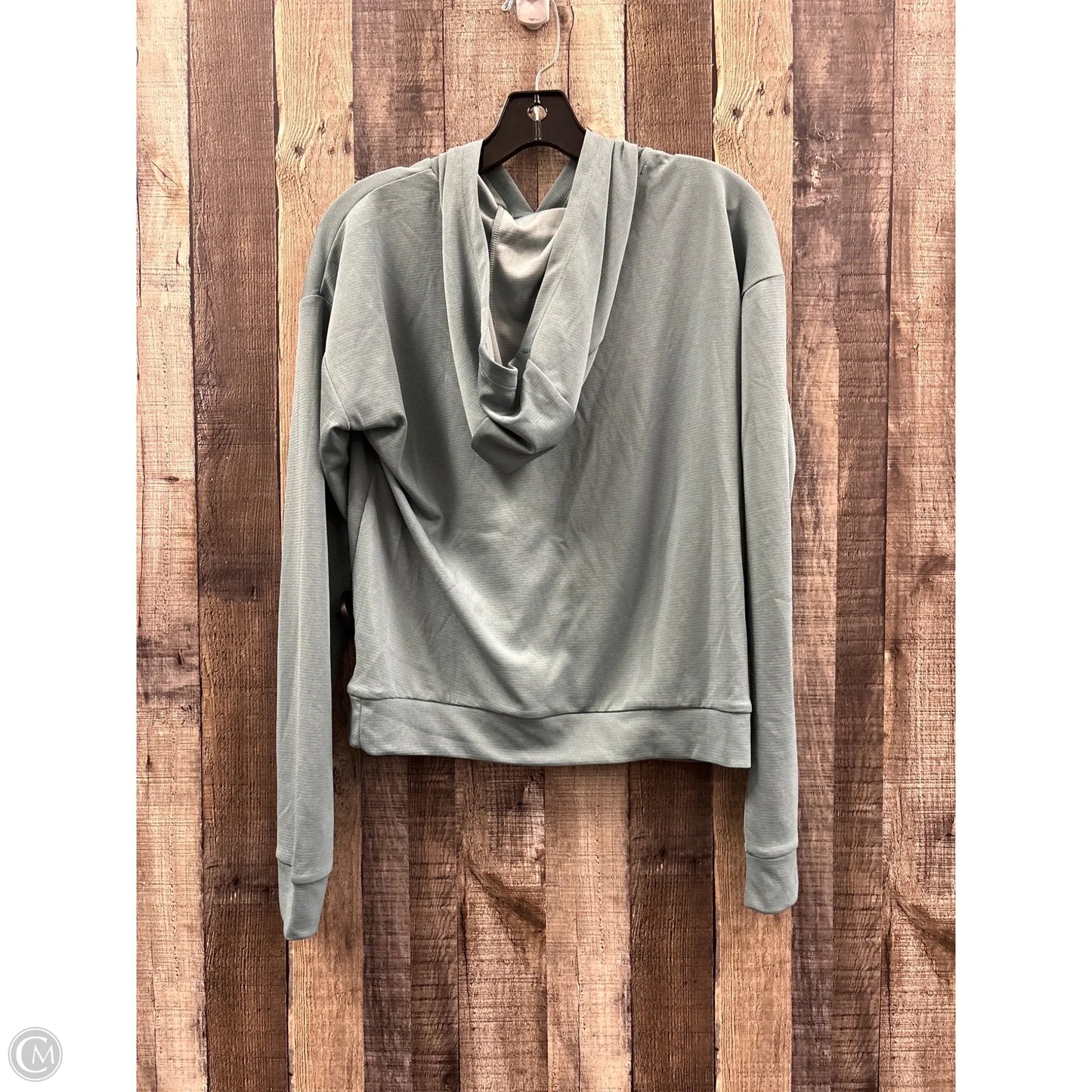 Athletic Top Long Sleeve Hoodie By The North Face In Green, Size: M