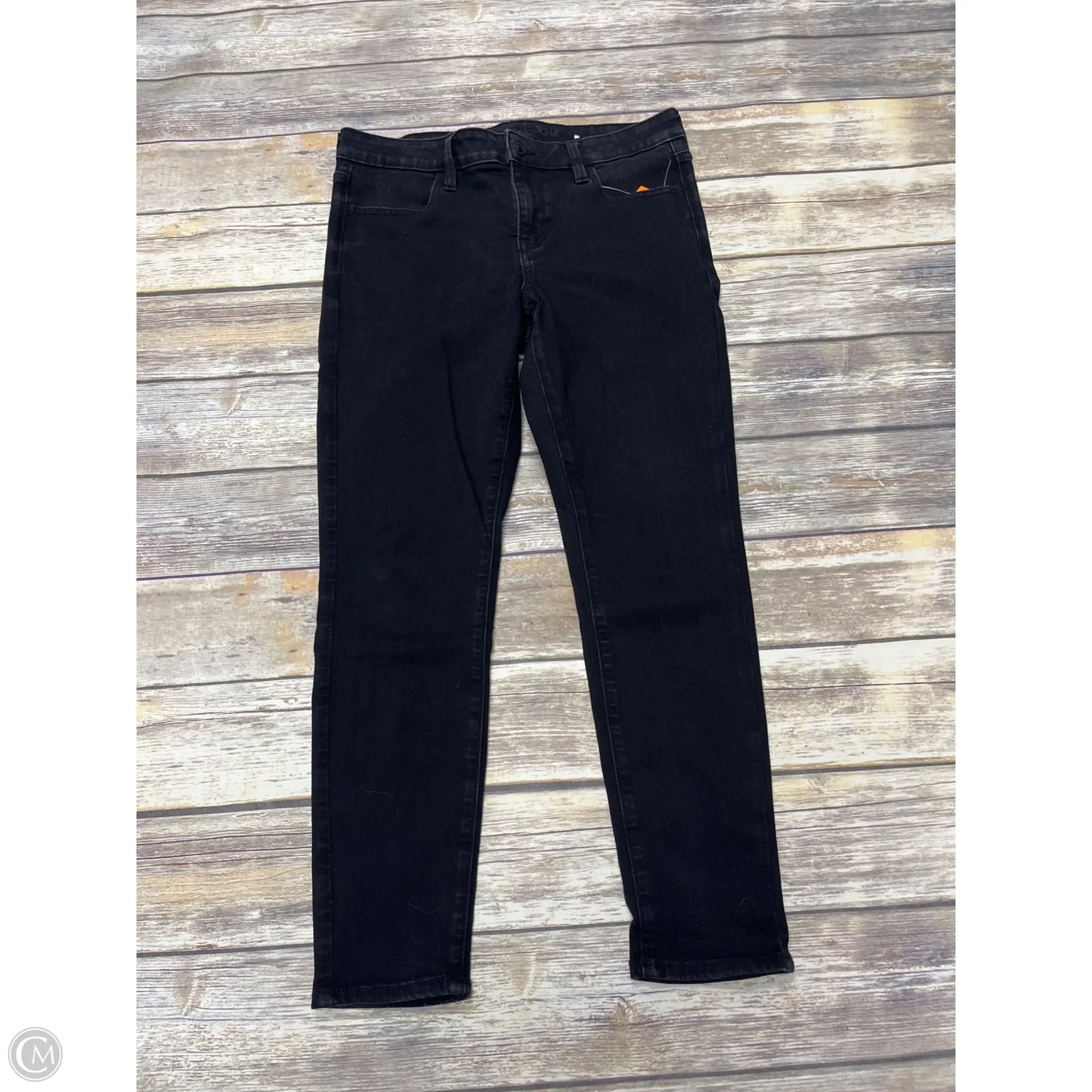 Jeans Jeggings By American Eagle In Black Denim, Size: 10
