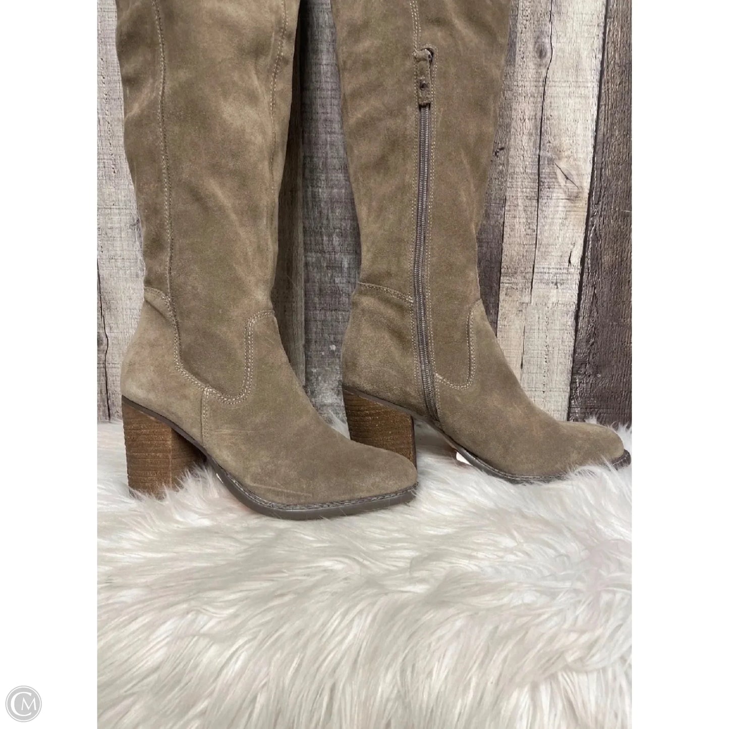 Boots Over-the-knee Heels By Kelsi Dagger In Brown, Size: 8.5