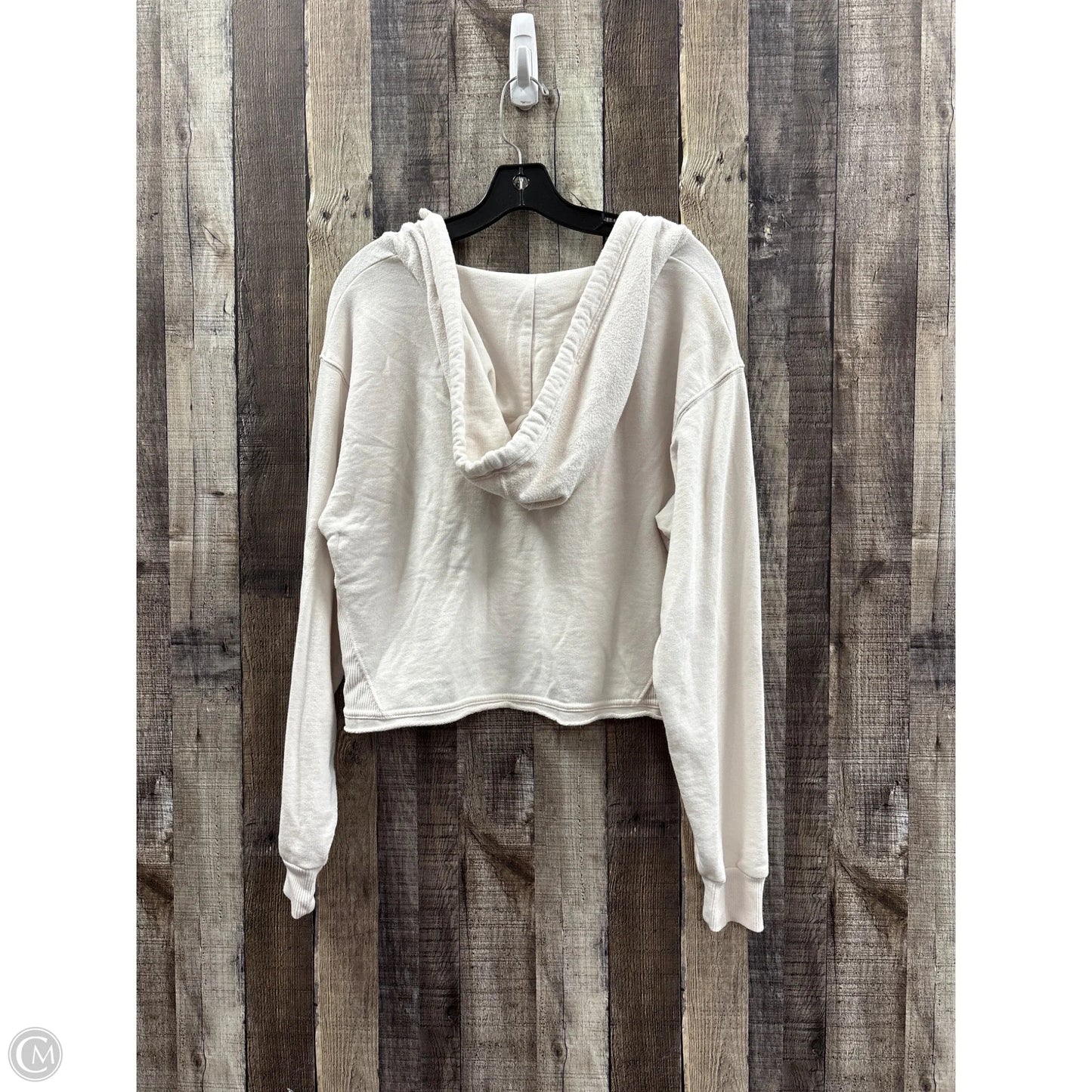 Sweatshirt Hoodie By American Eagle In Ivory, Size: M