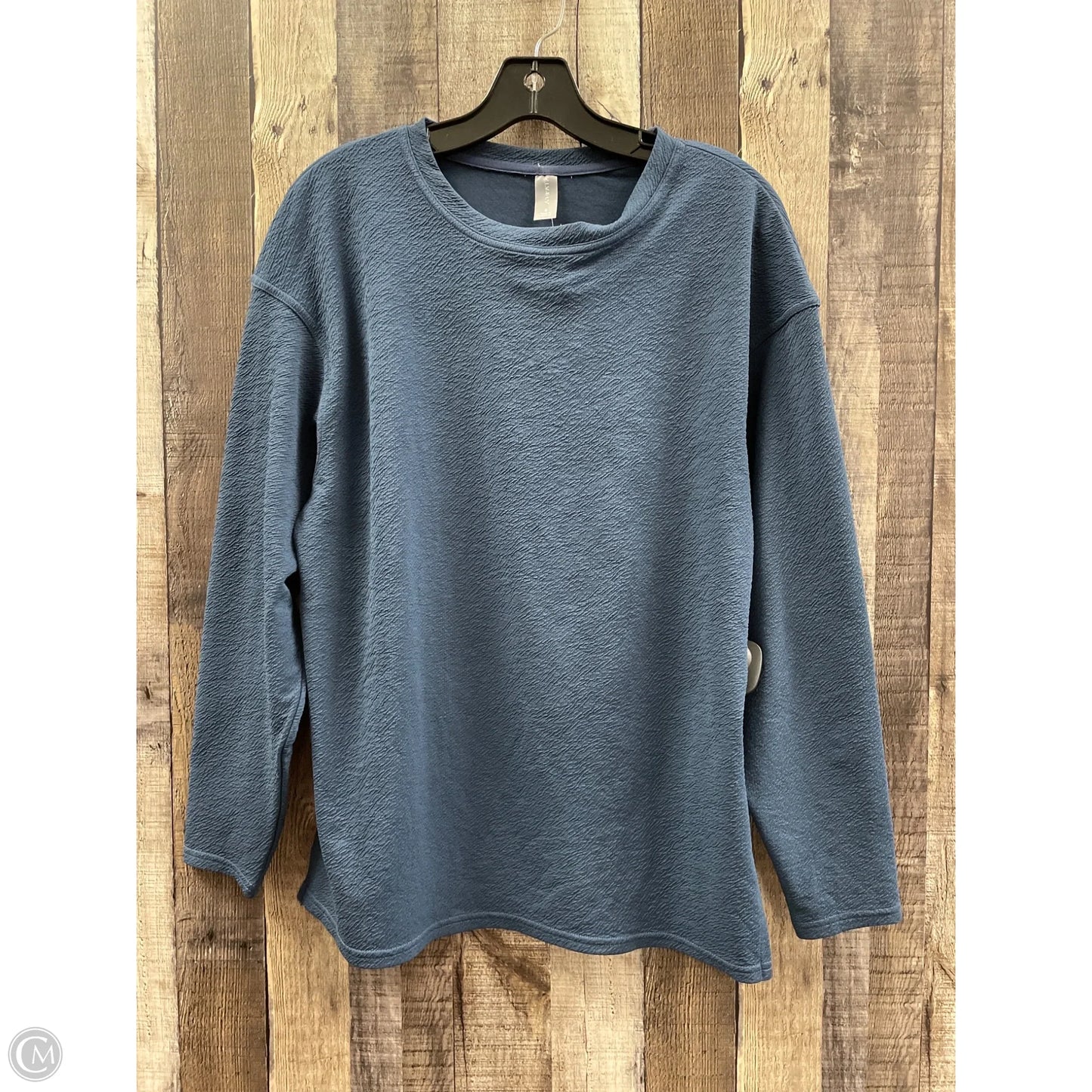 Athletic Top Long Sleeve Crewneck By Cme In Blue, Size: S