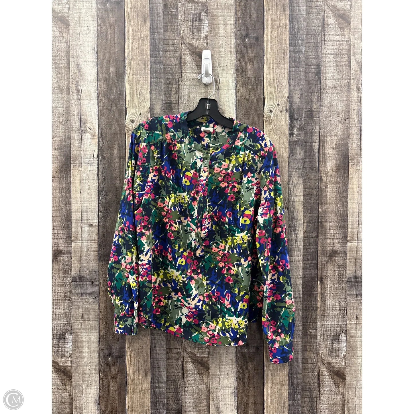 Top Long Sleeve By J. Crew In Floral Print, Size: M