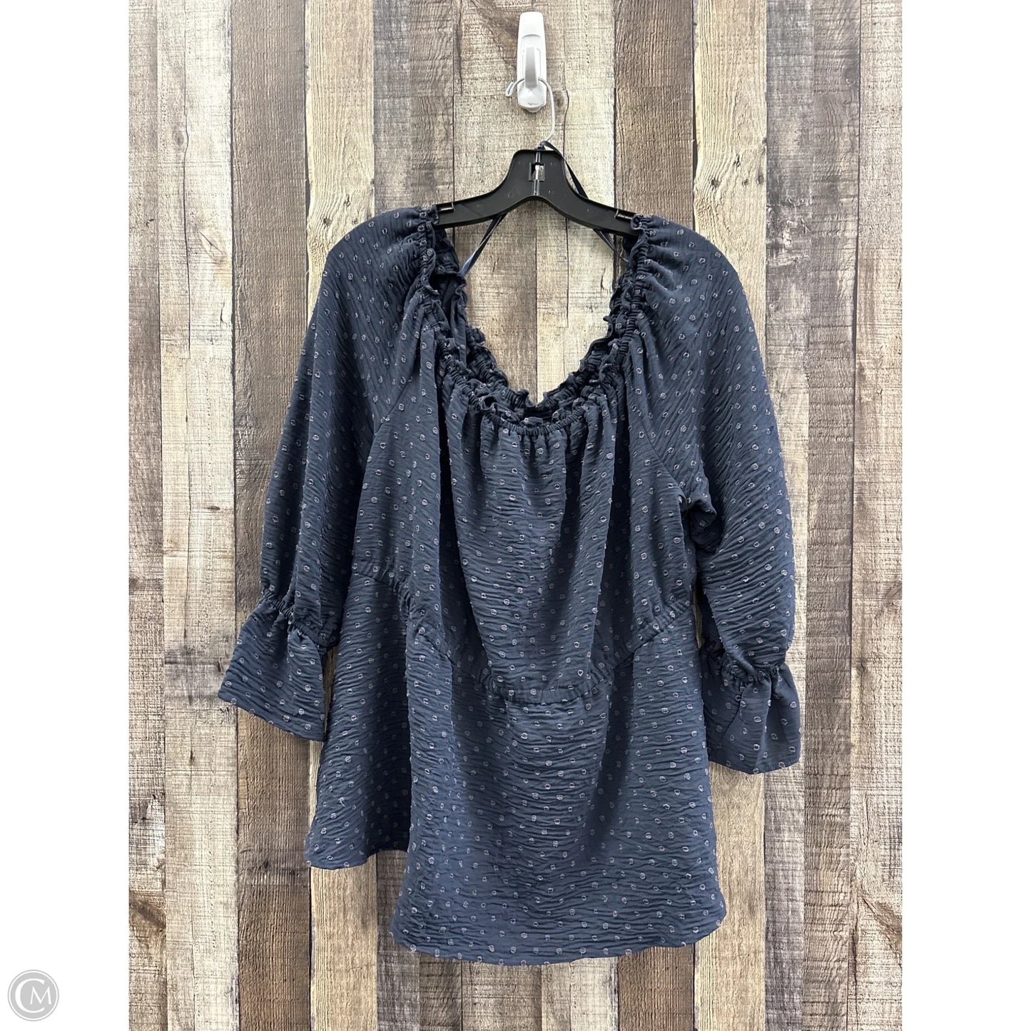 Top Long Sleeve By Lane Bryant In Navy, Size: 1x