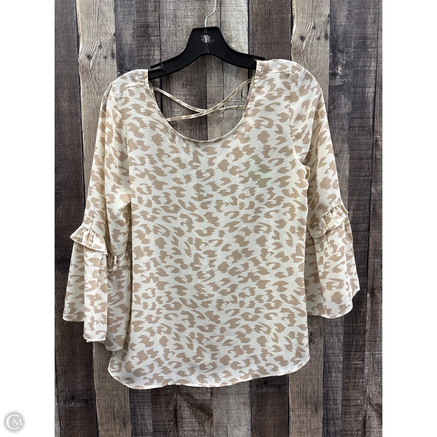 Top Long Sleeve By Charming Charlie In Animal Print, Size: S