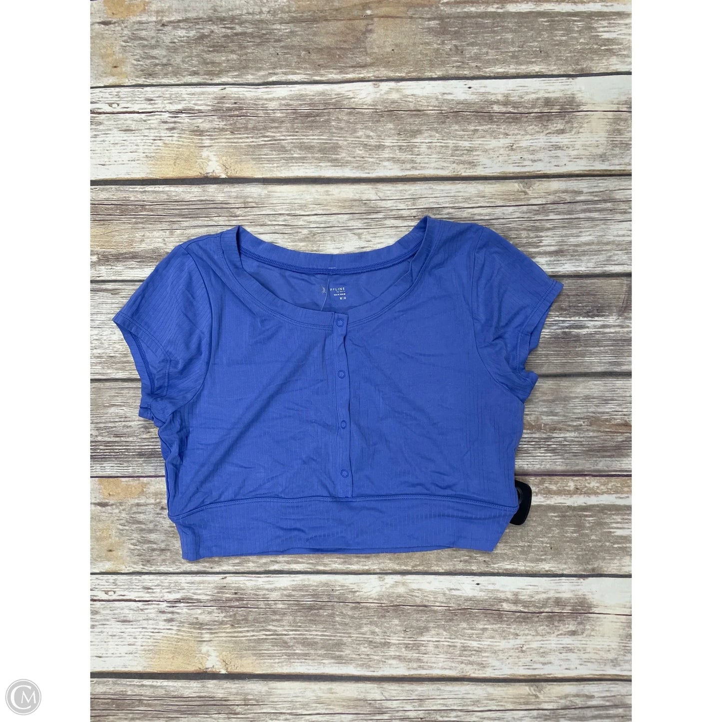 Top Short Sleeve By Offline By Aerie In Blue, Size: M