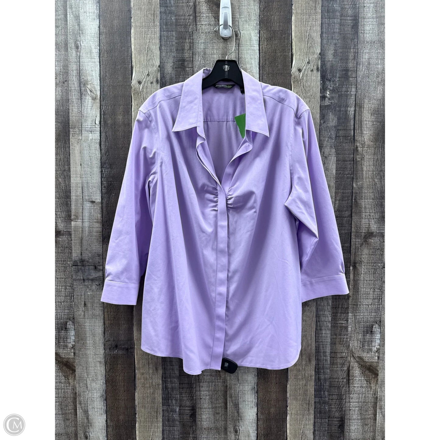 Top Long Sleeve By Eddie Bauer In Purple, Size: Xxl