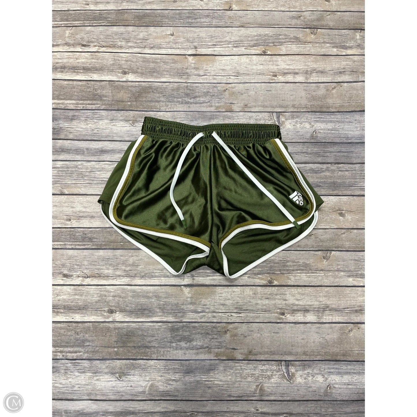 Athletic Shorts By Adidas In Green, Size: S