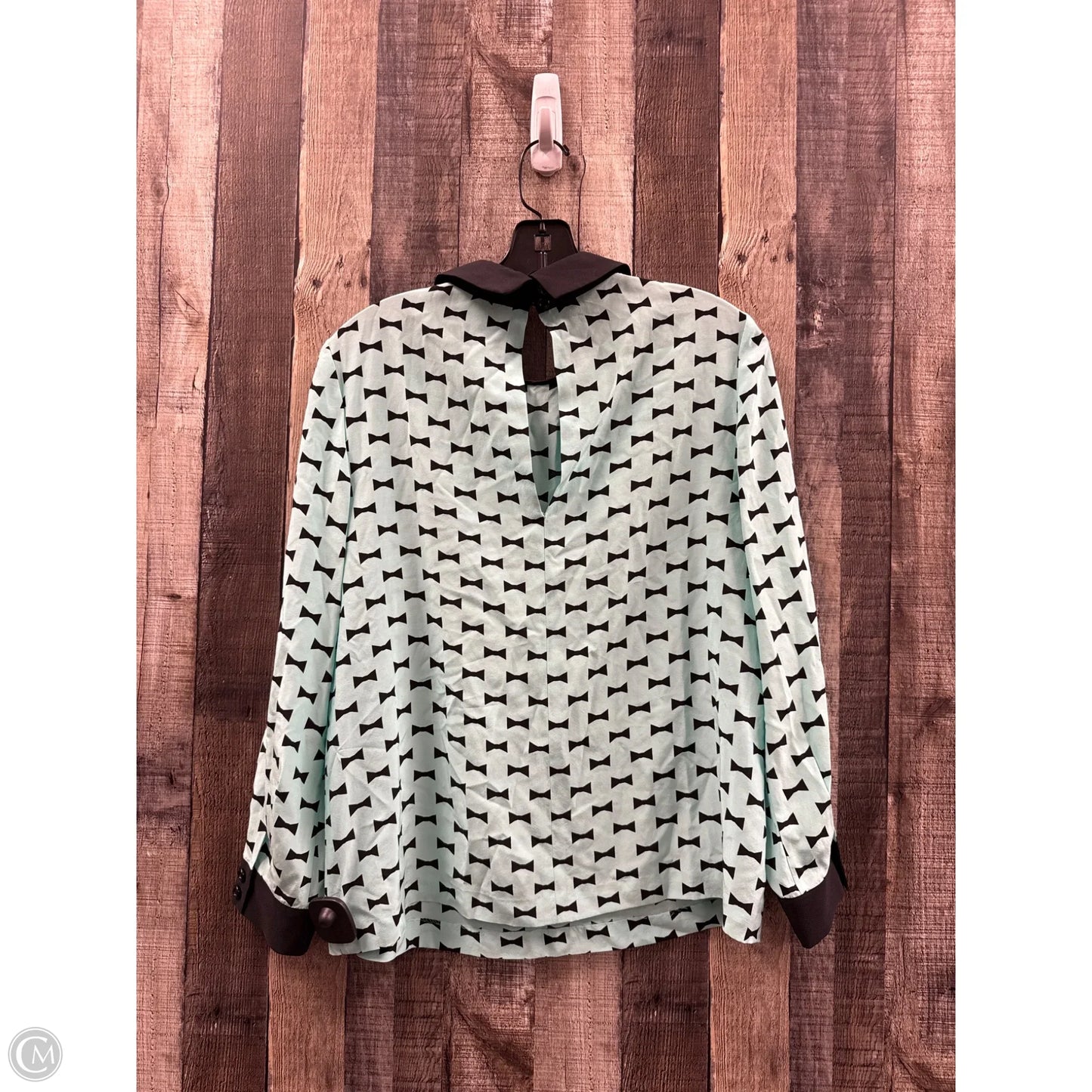 Top Long Sleeve Designer By Kate Spade In Green, Size: S