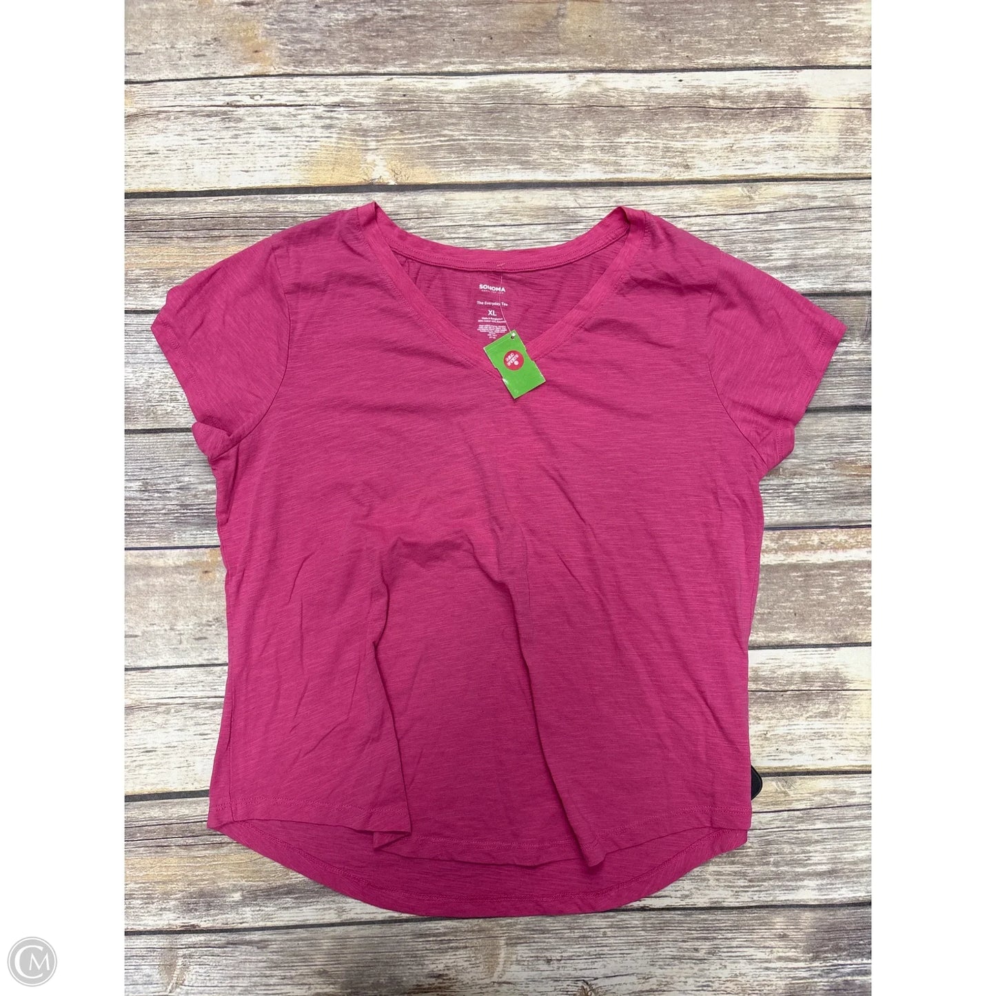 Top Short Sleeve By Sonoma In Pink, Size: Xl