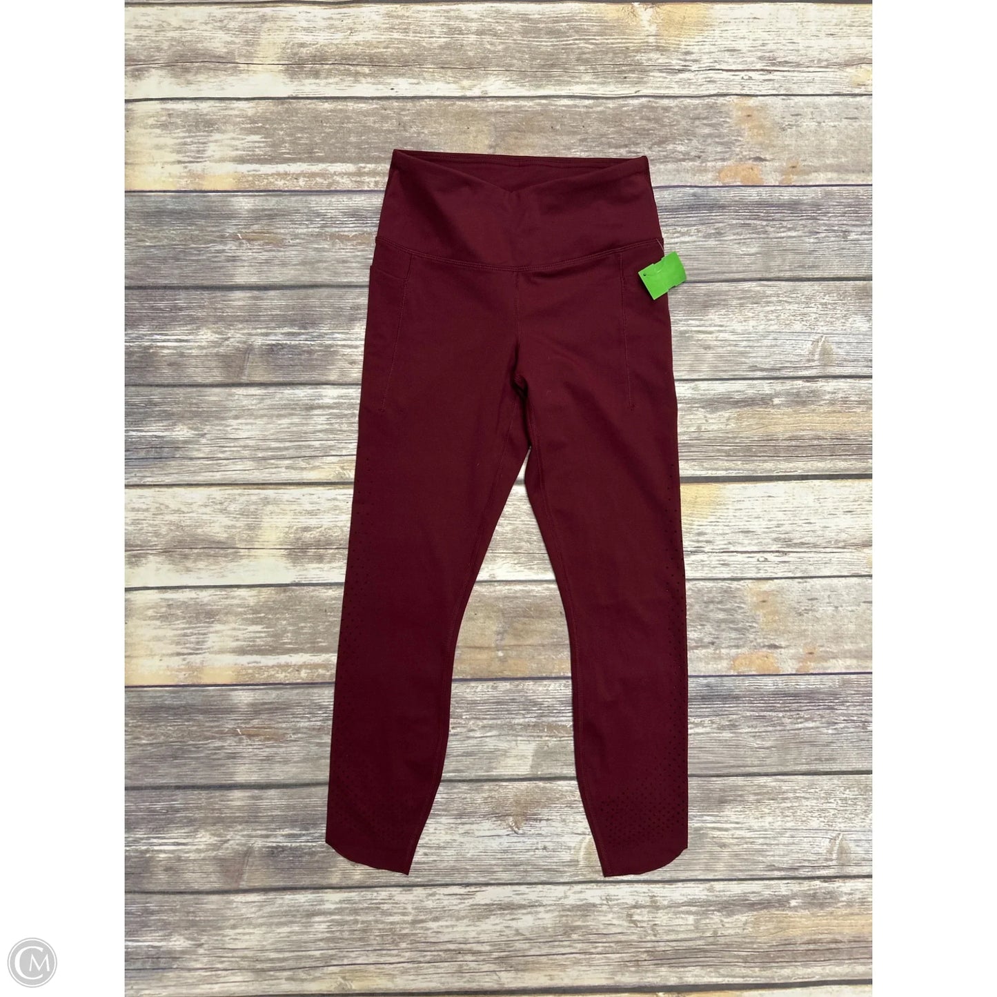 Athletic Leggings By Active Life In Maroon, Size: S