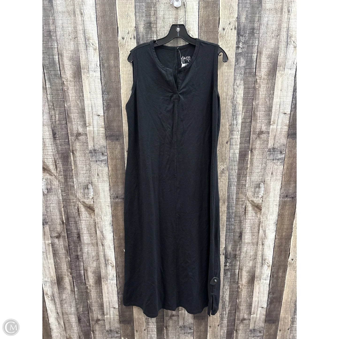 Dress Casual Maxi By D&co. In Black, Size: M