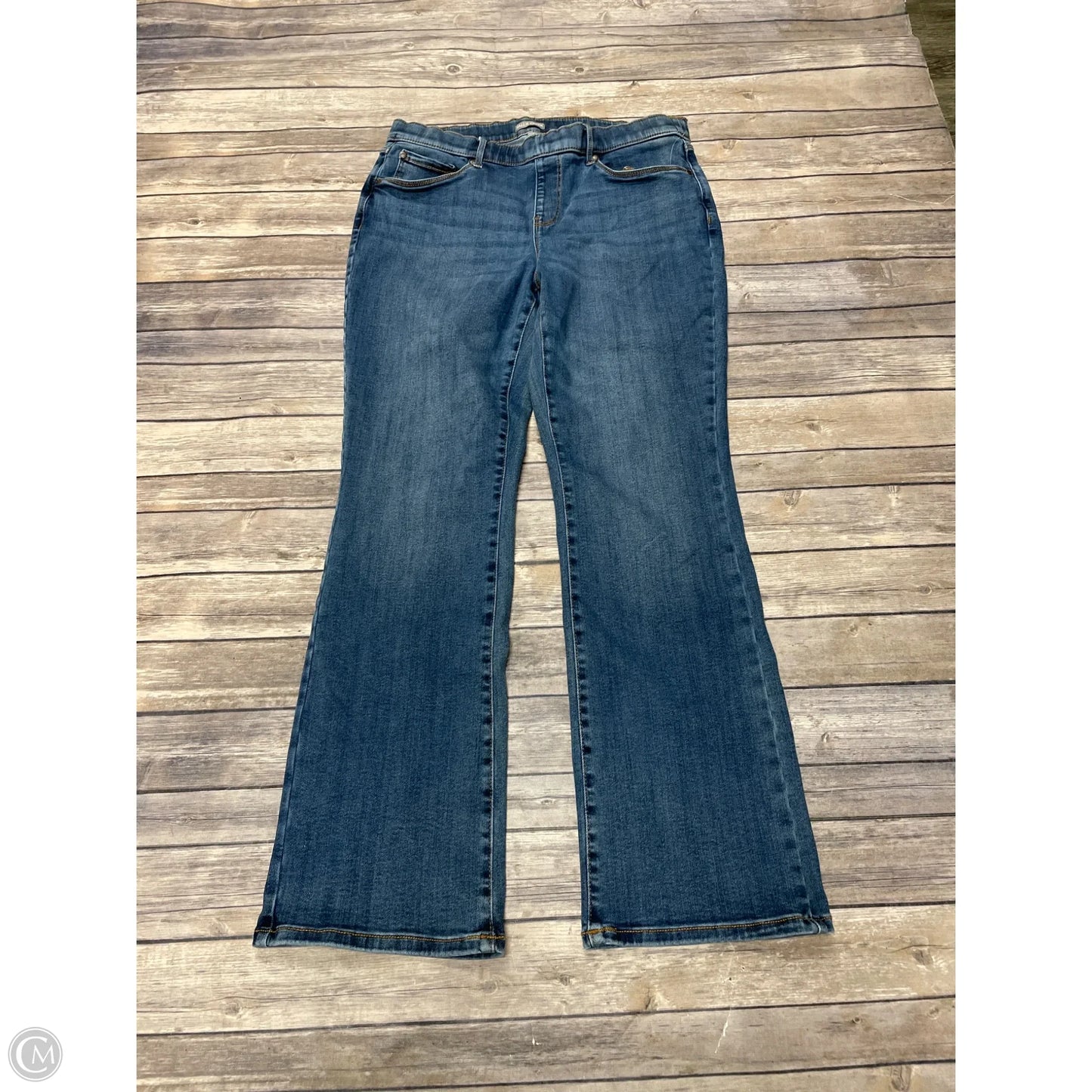 Jeans Straight By Falls Creek In Blue Denim, Size: L