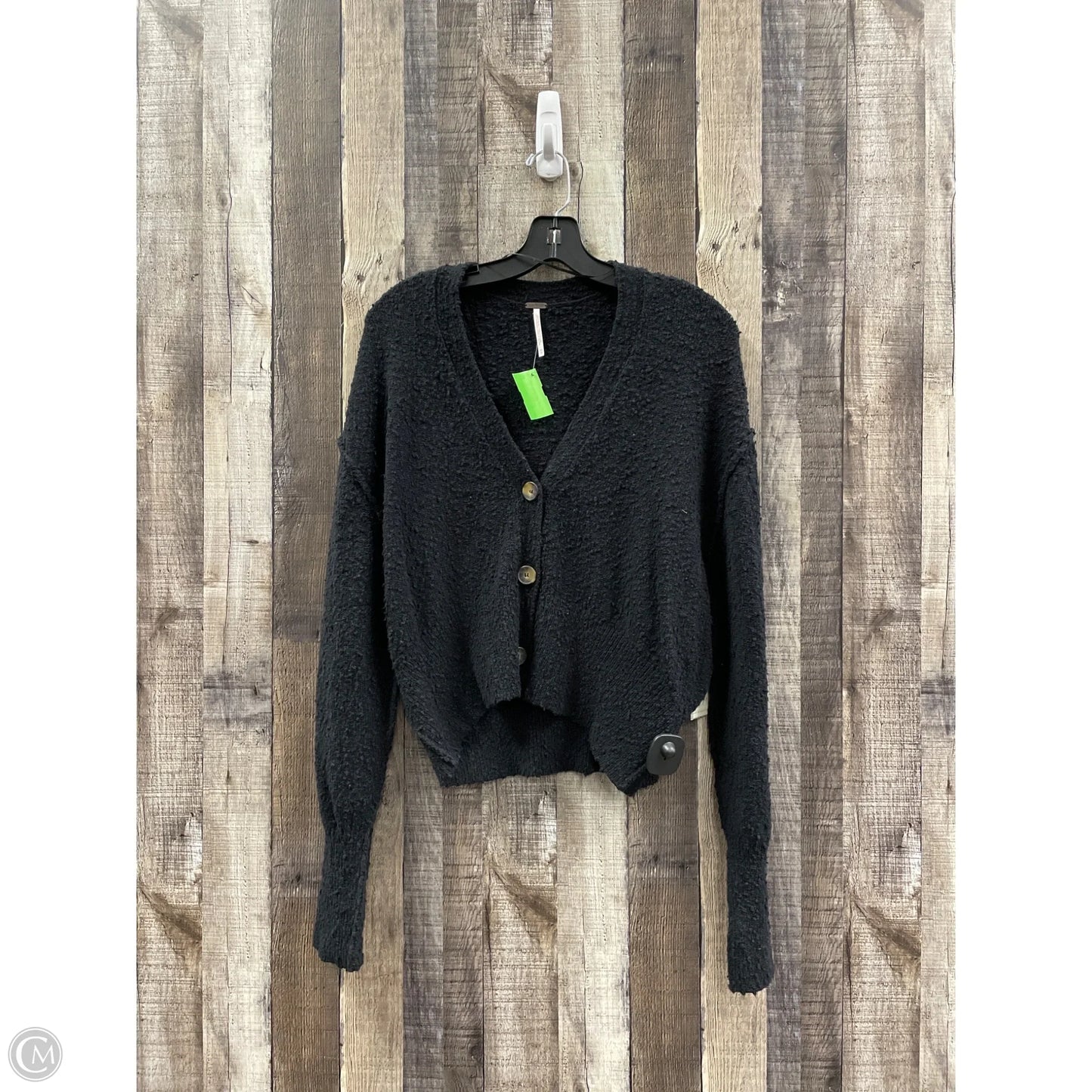 Sweater Cardigan By Free People In Black, Size: Xs