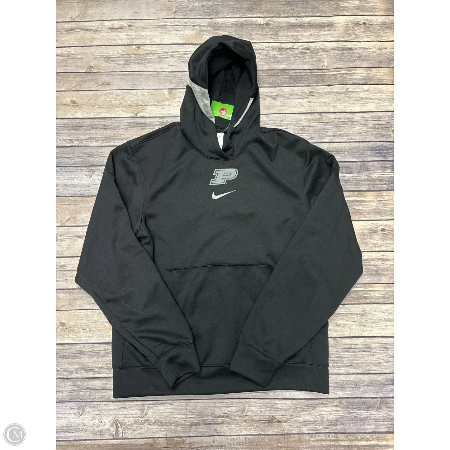 Athletic Sweatshirt Hoodie By Nike In Black, Size: S