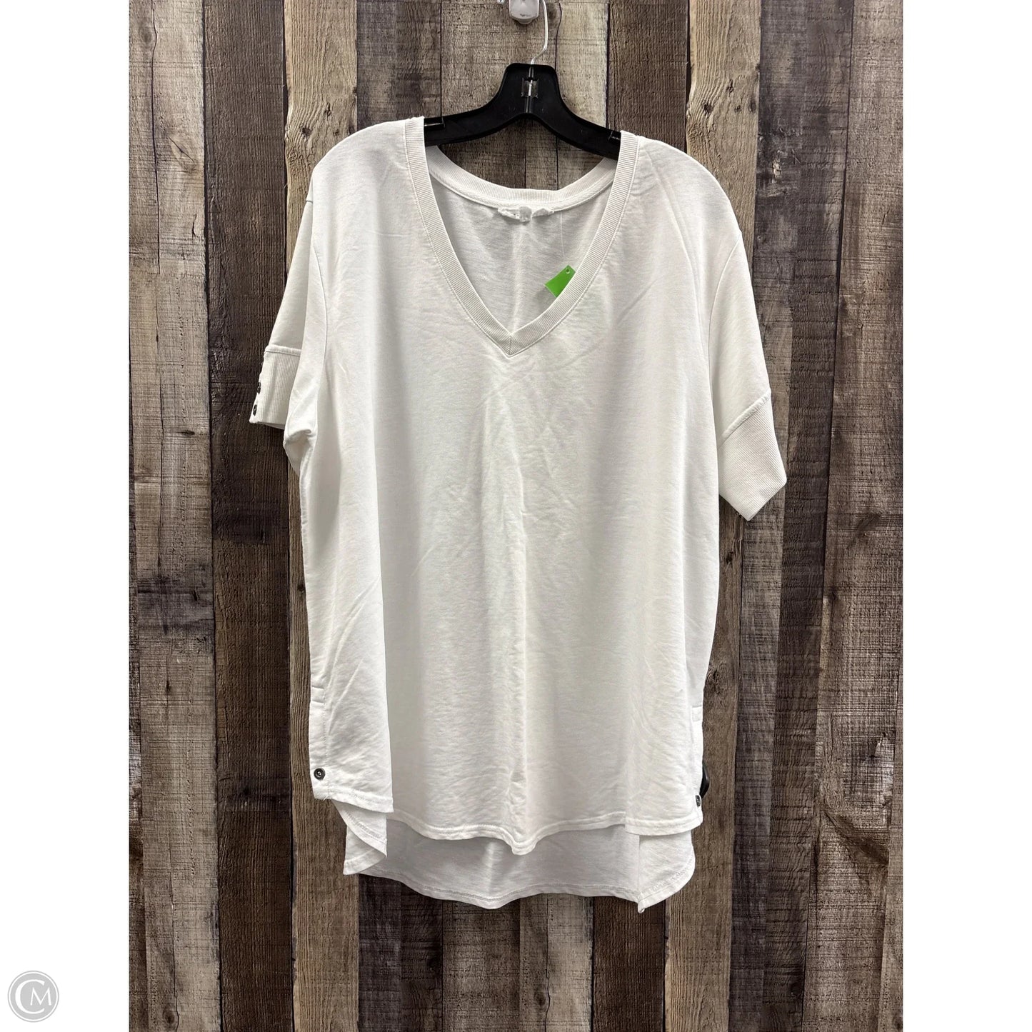 Top Short Sleeve By Jane And Delancey In White, Size: 2x