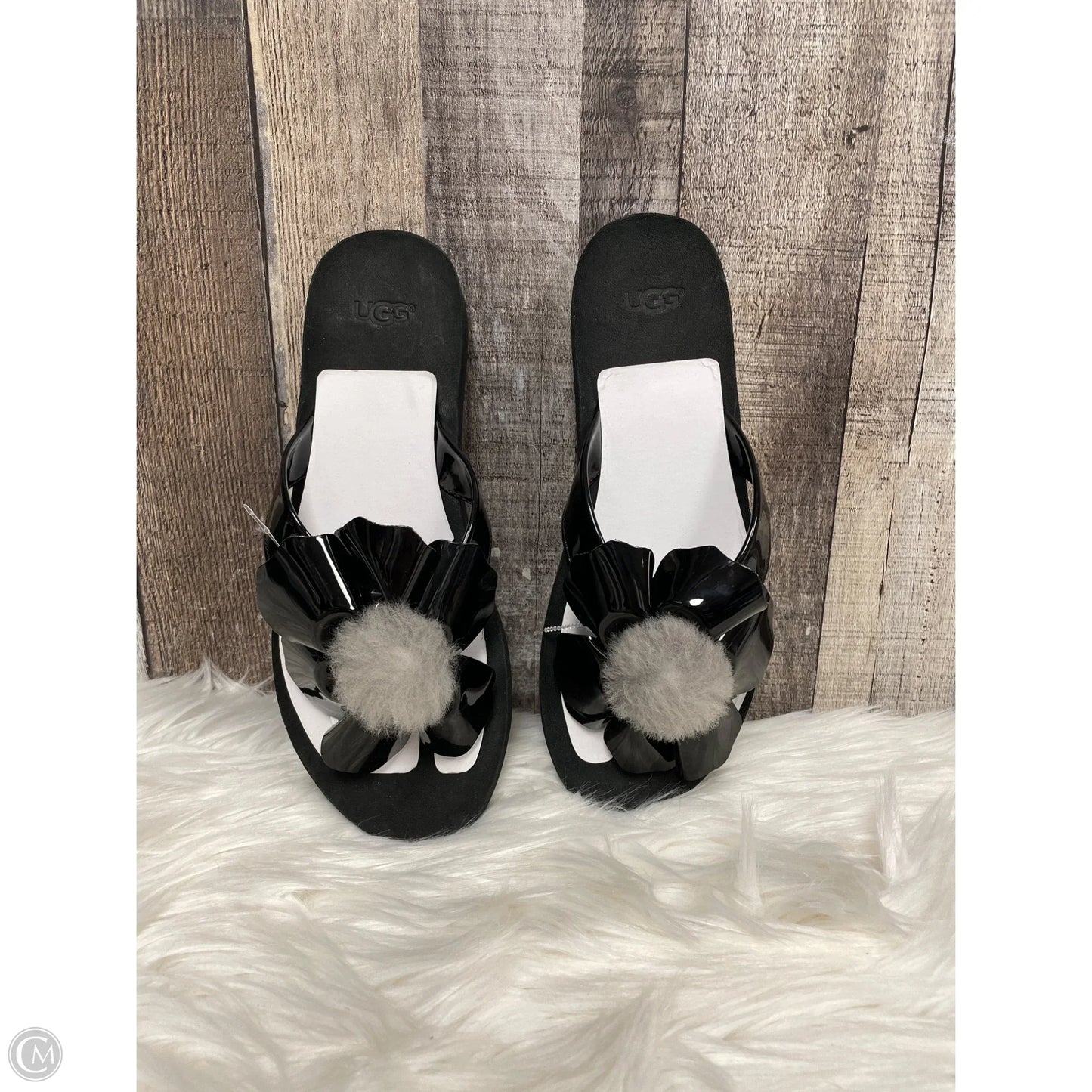 Sandals Designer By Ugg In Black, Size: 10
