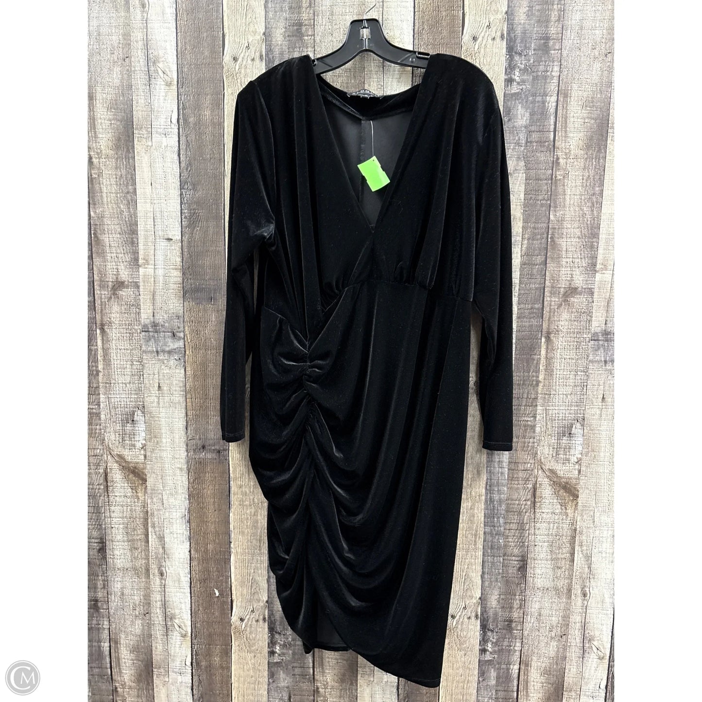Dress Casual Midi By Eloquii In Black, Size: 3x