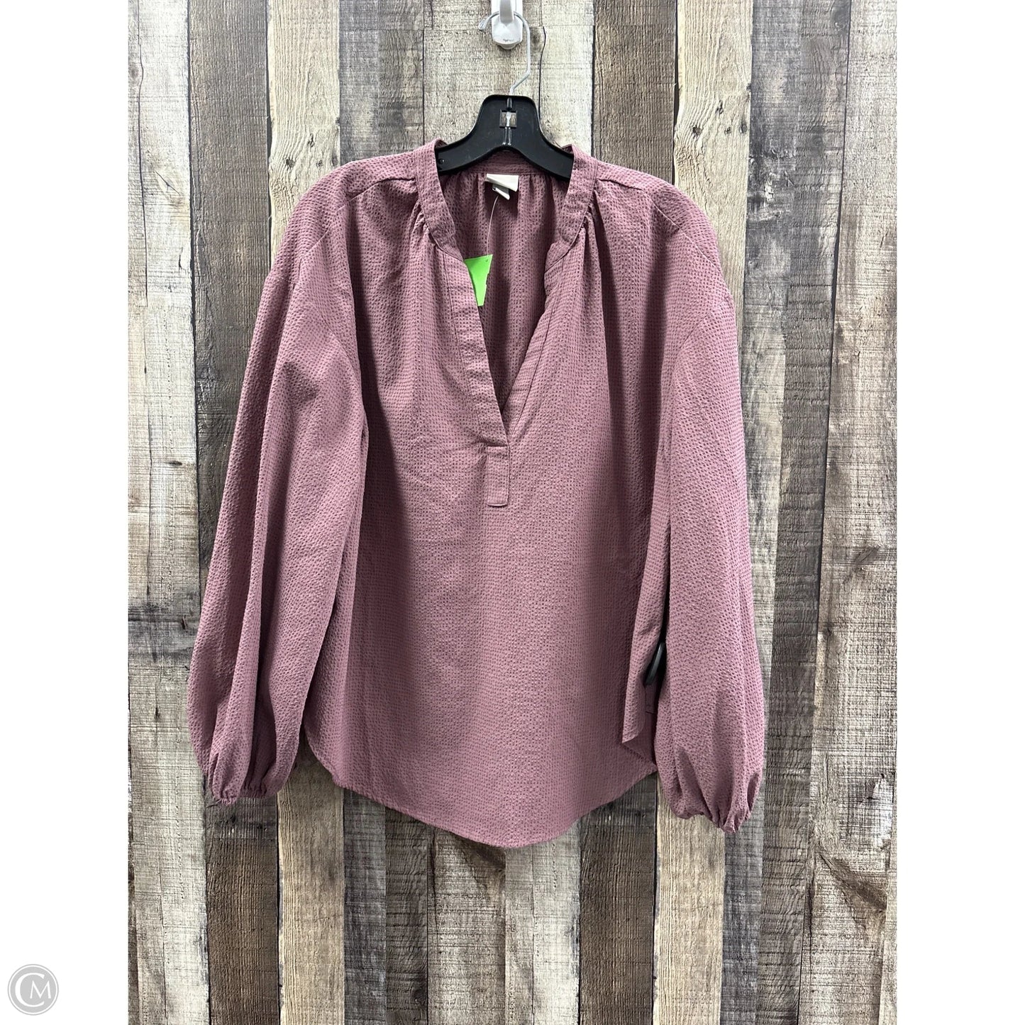 Top Long Sleeve By A New Day In Purple, Size: L
