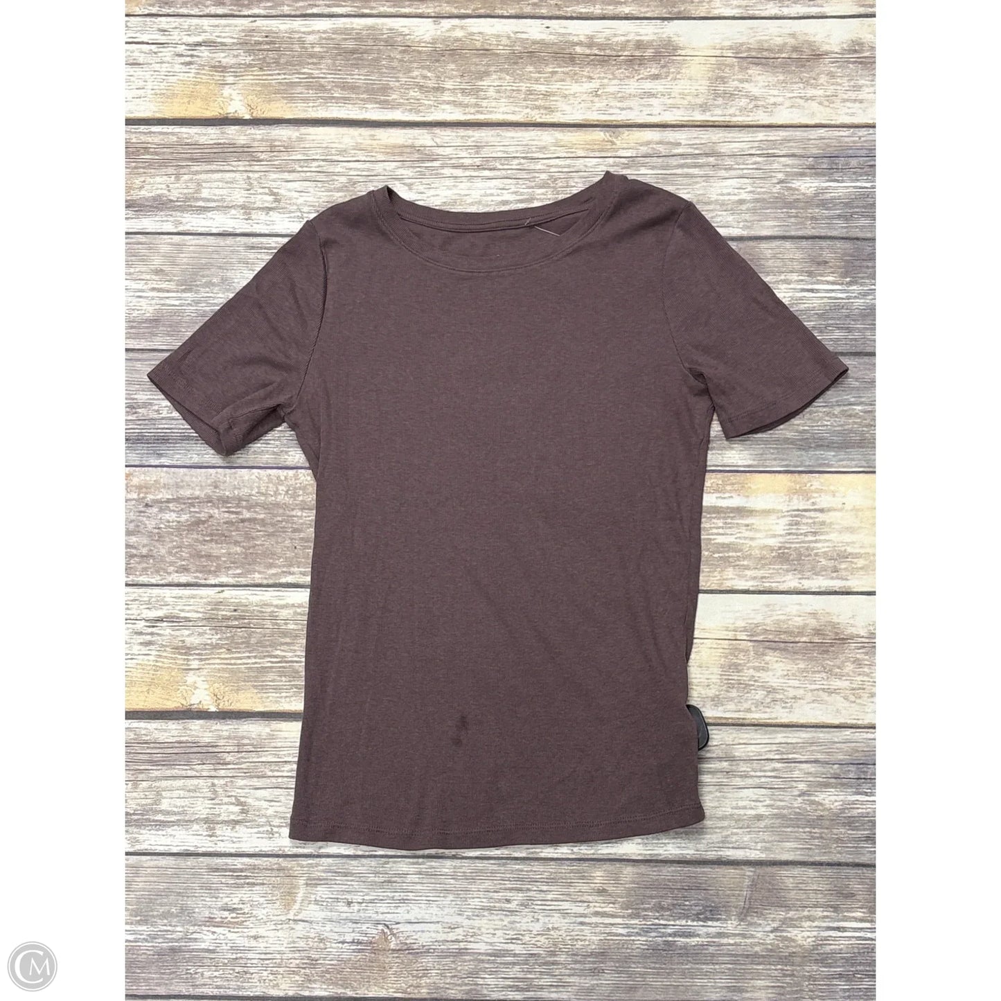 Top Short Sleeve Basic By A New Day In Brown, Size: S