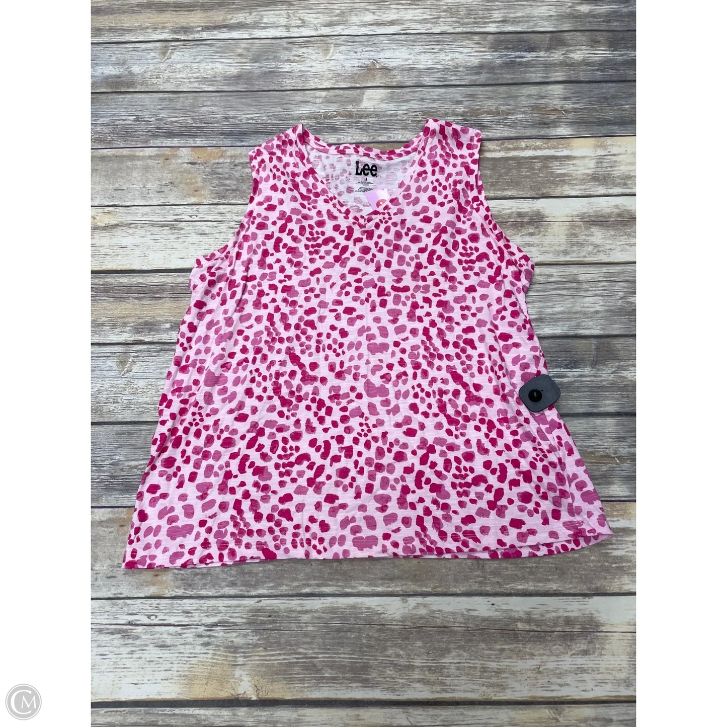 Top Sleeveless By Lee In Animal Print, Size: 1x