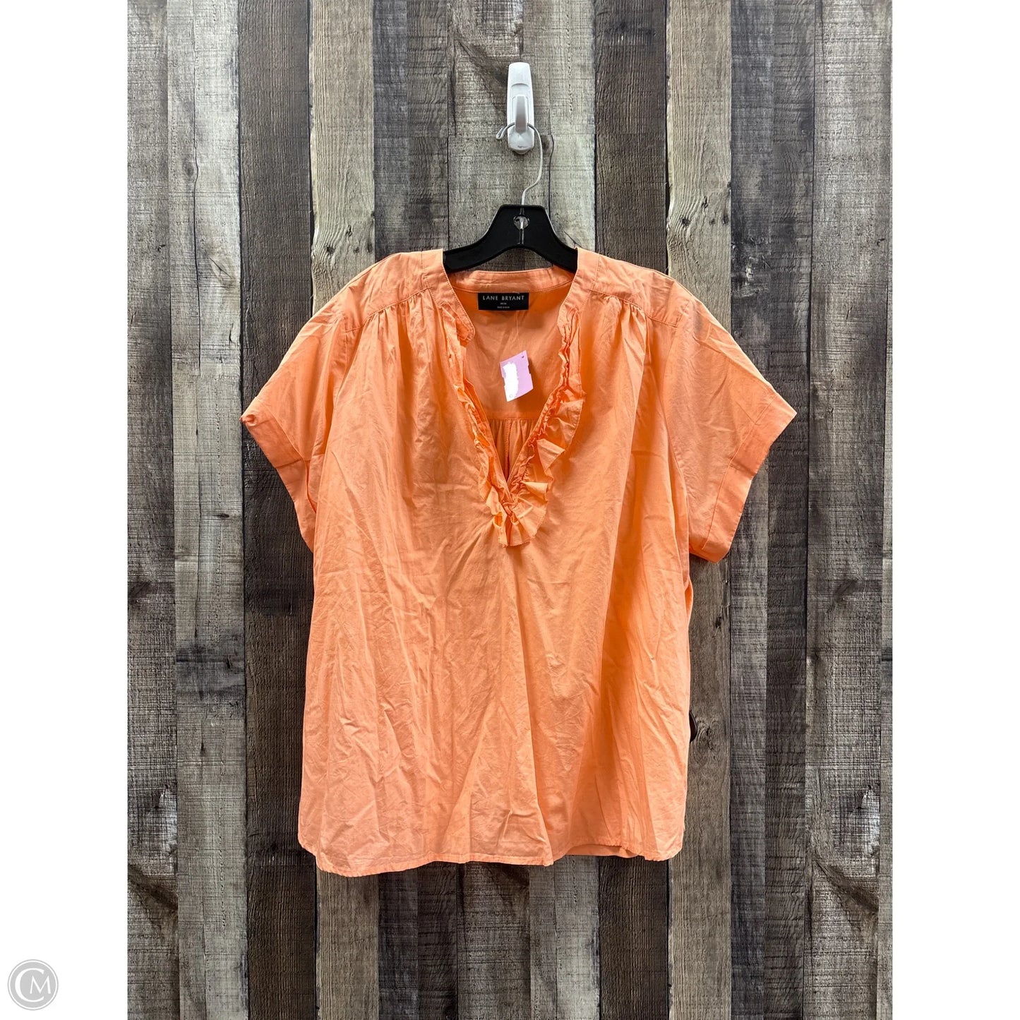 Top Short Sleeve By Lane Bryant In Orange, Size: Xl