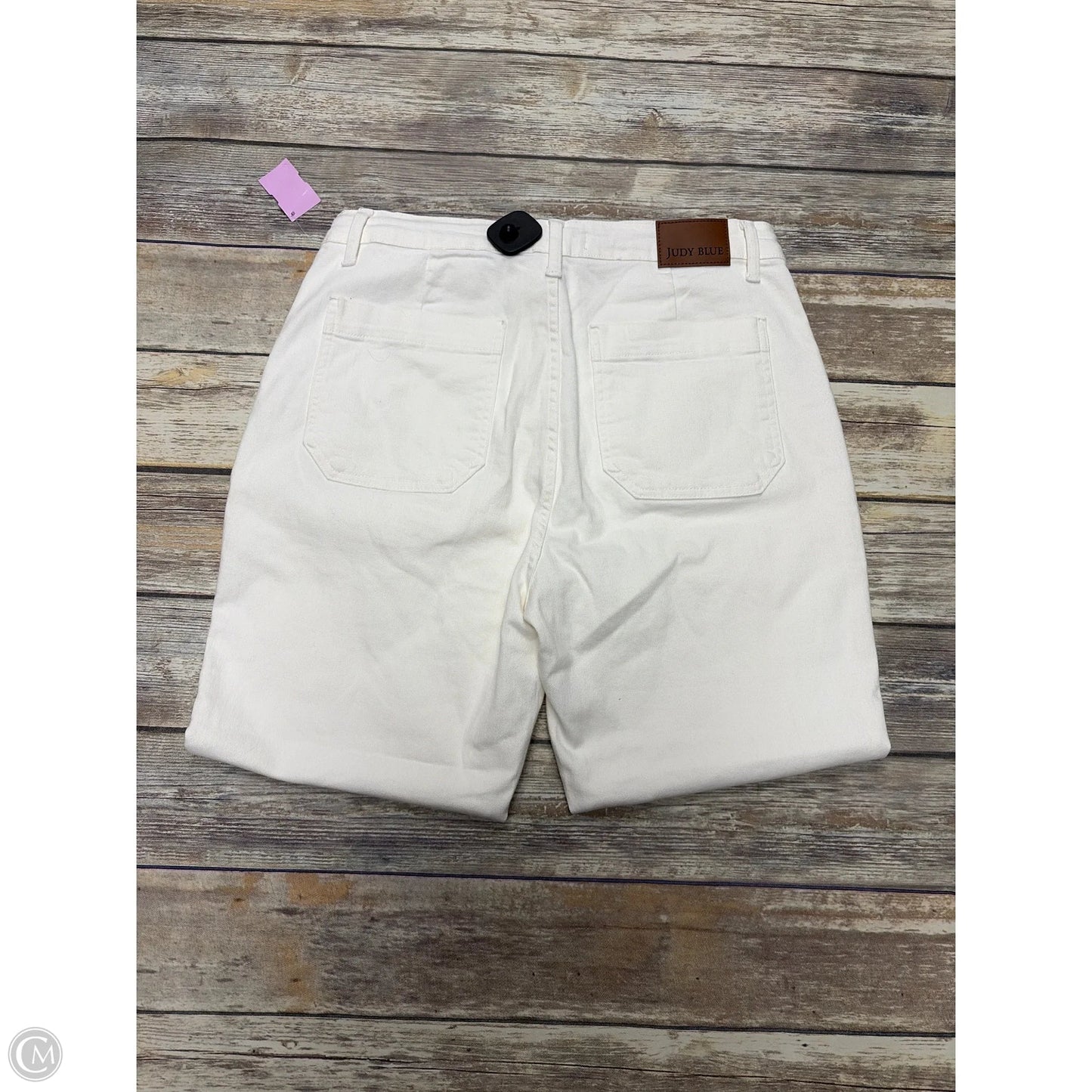 Jeans Straight By Judy Blue In White Denim, Size: 12