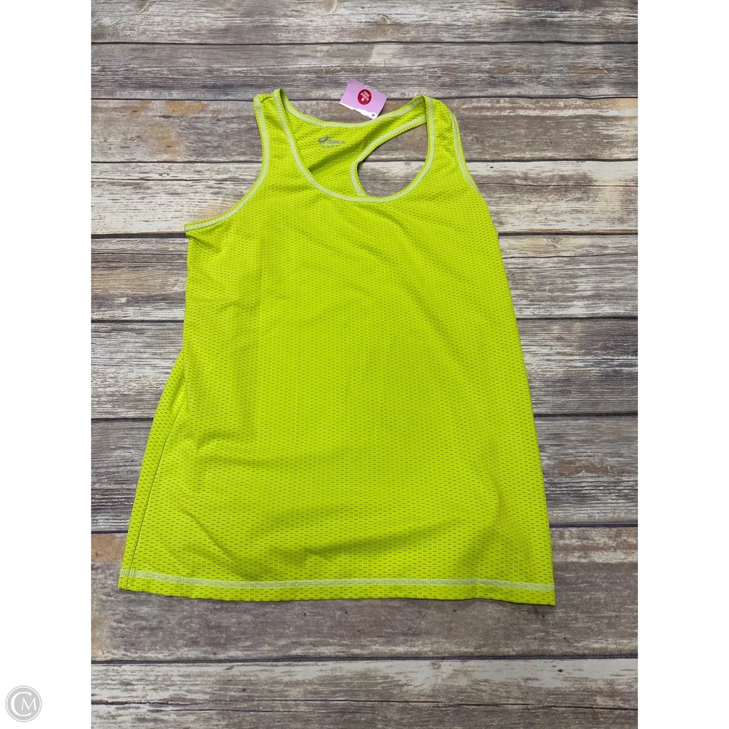 Athletic Tank Top By Asics In Yellow, Size: M