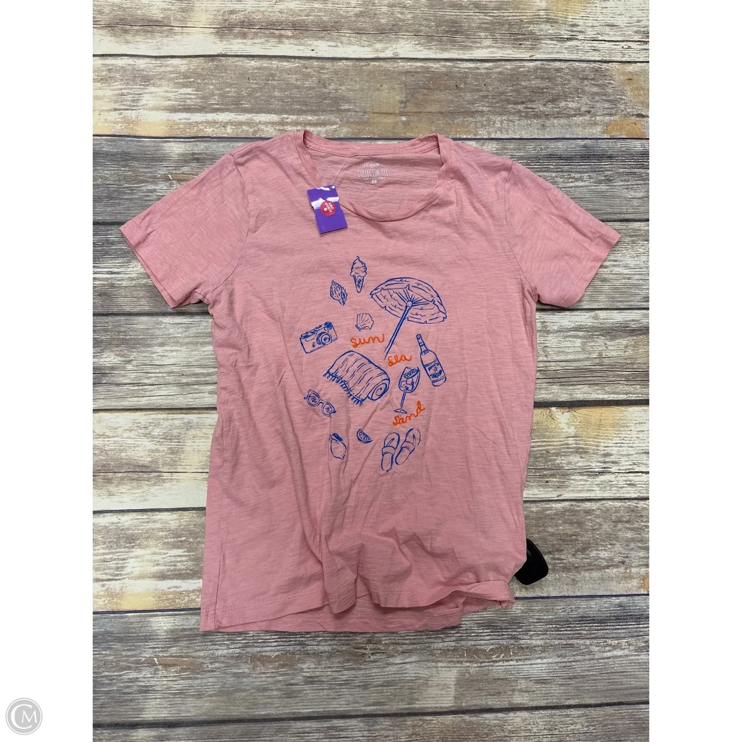 Top Short Sleeve Basic By J. Crew In Pink, Size: Xs