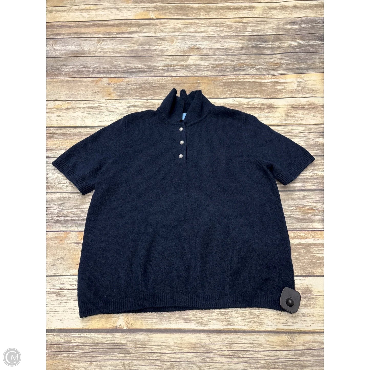 Sweater Short Sleeve By Cece In Navy, Size: M