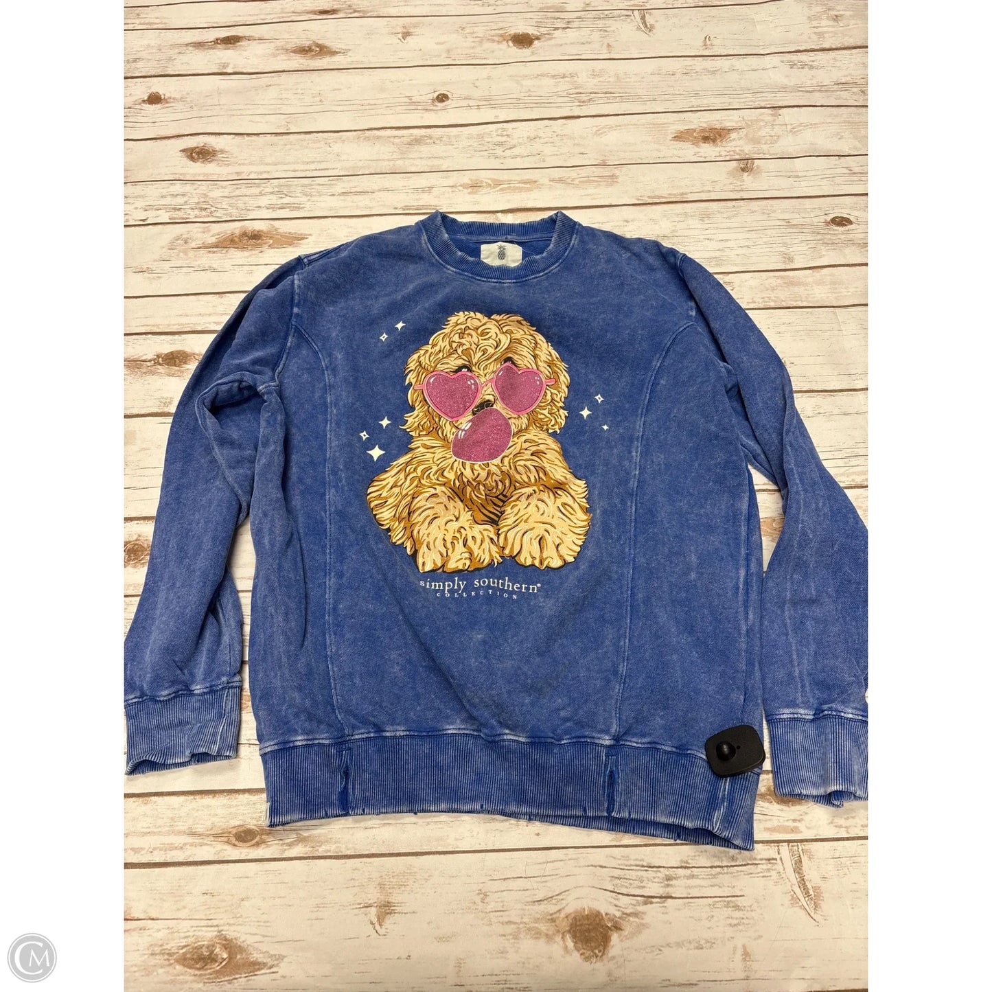 Sweatshirt Crewneck By Simply Southern In Blue, Size: S