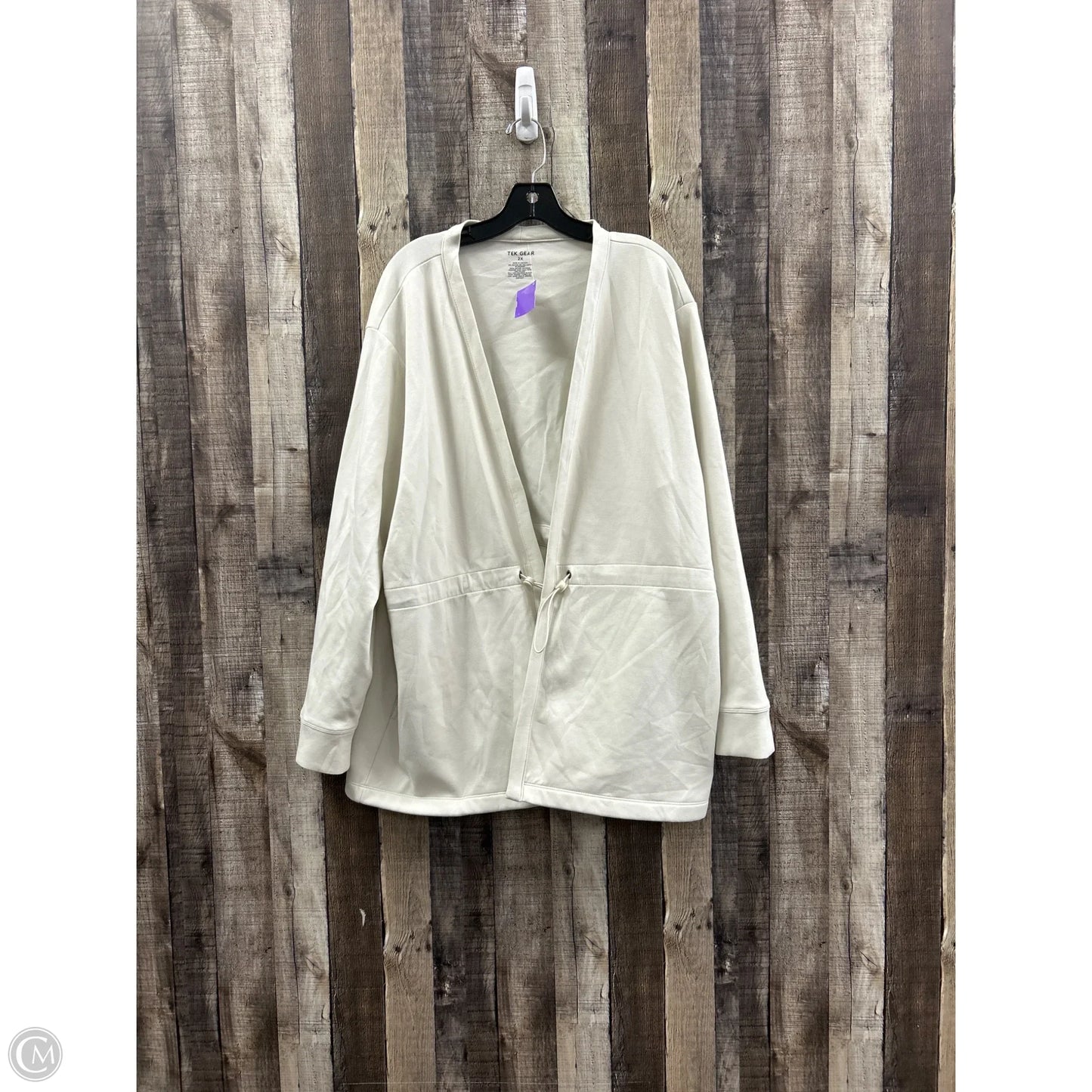 Cardigan By Tek Gear In Beige, Size: 2x