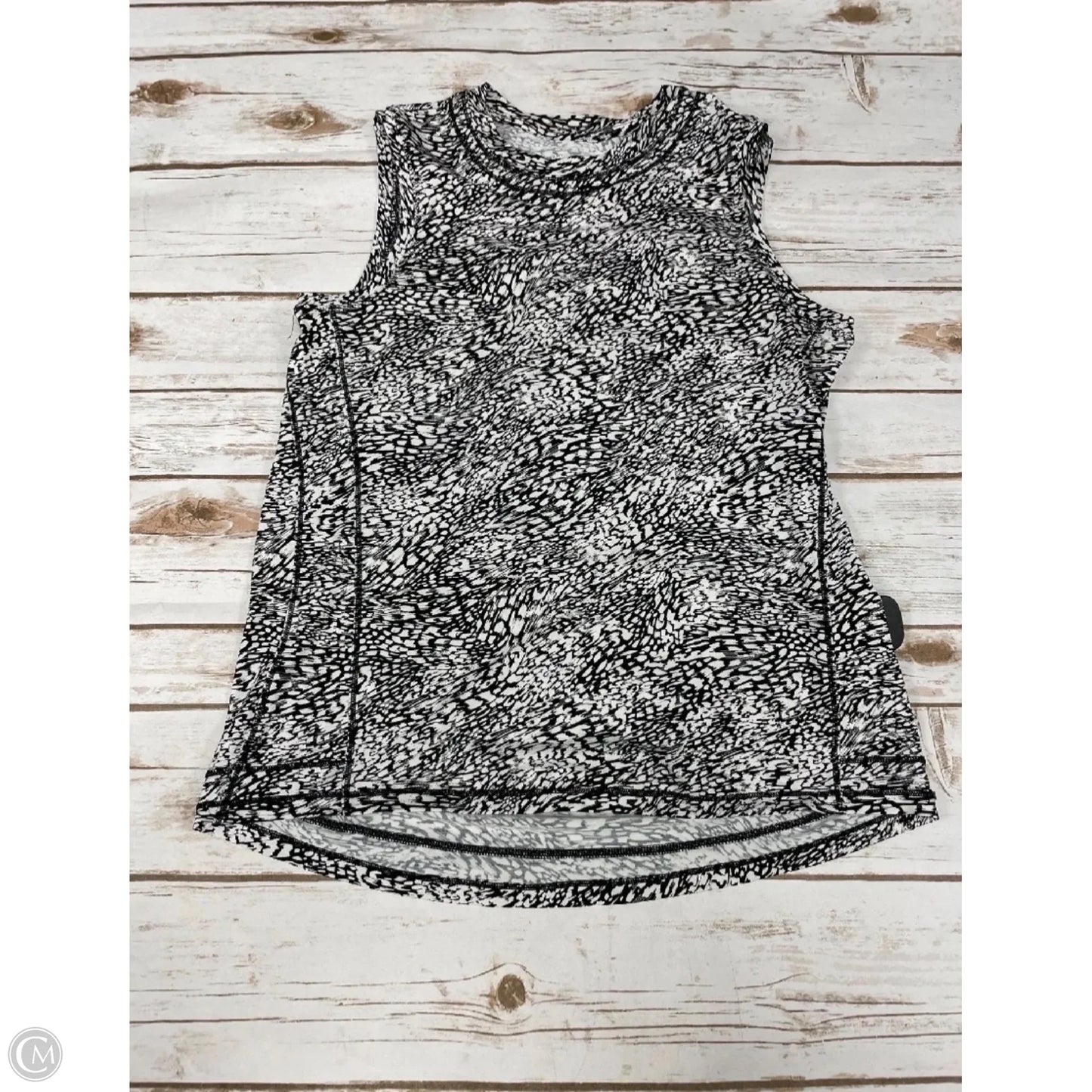 Athletic Tank Top By Athleta In Black & White, Size: Xs