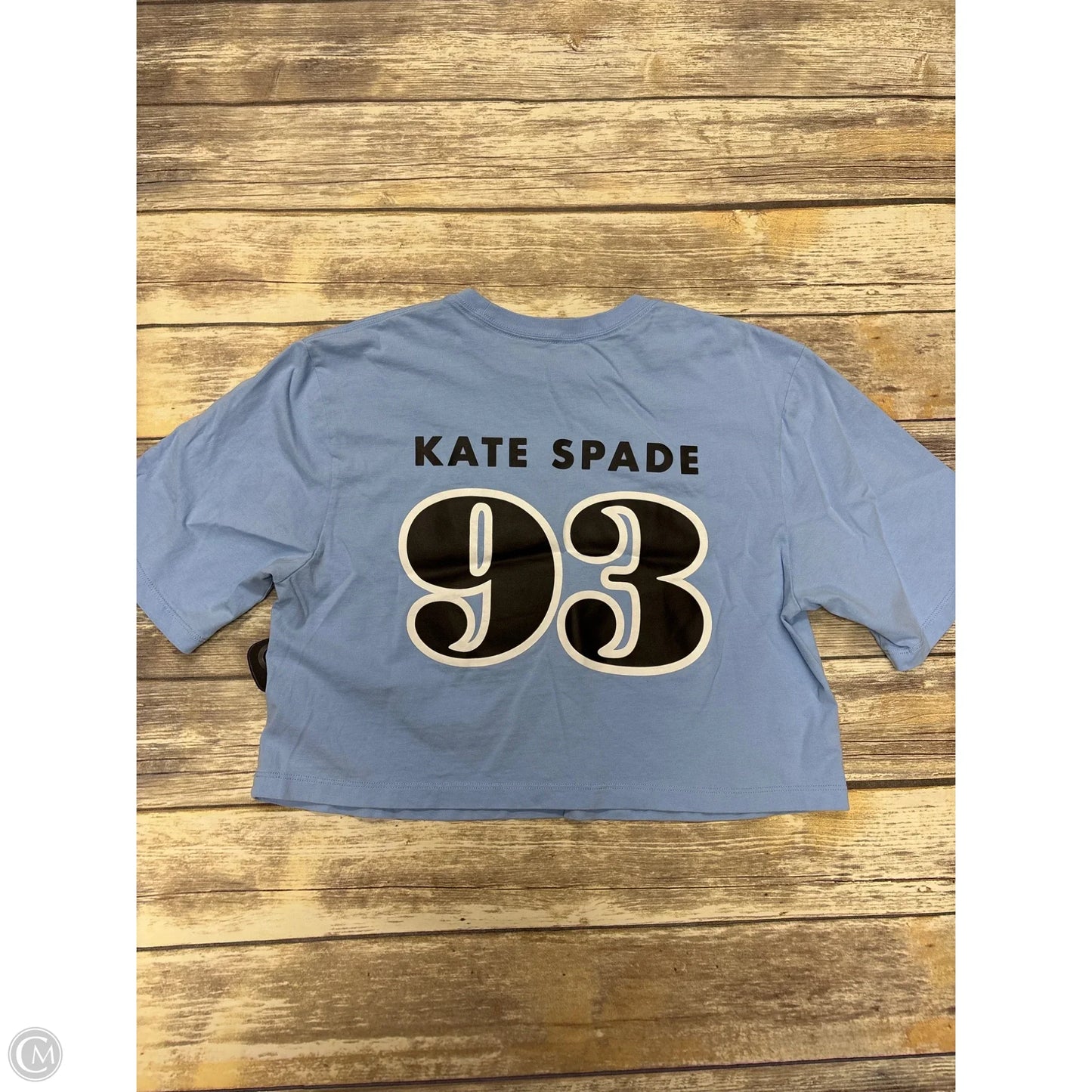 Top Short Sleeve Designer By Kate Spade In Blue, Size: L