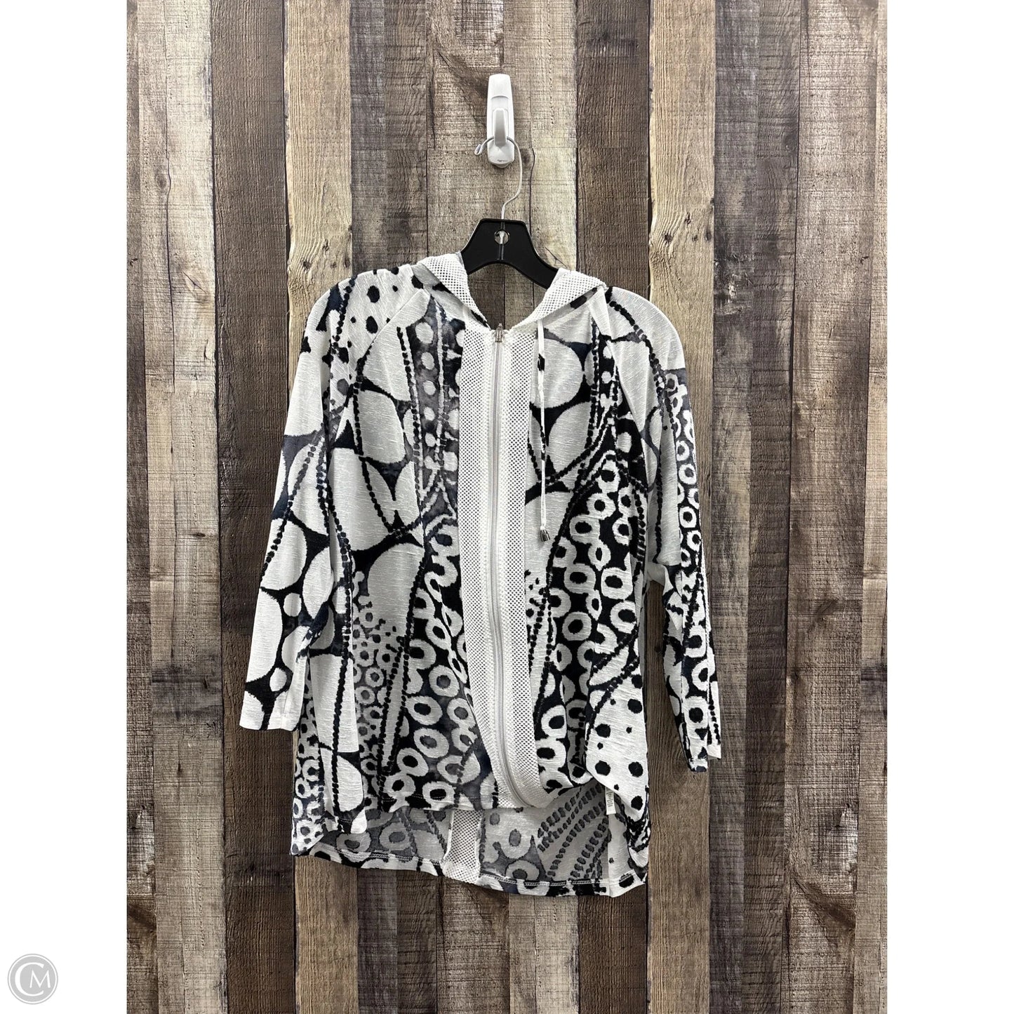 Jacket Other By Chicos In Black & White, Size: Xl