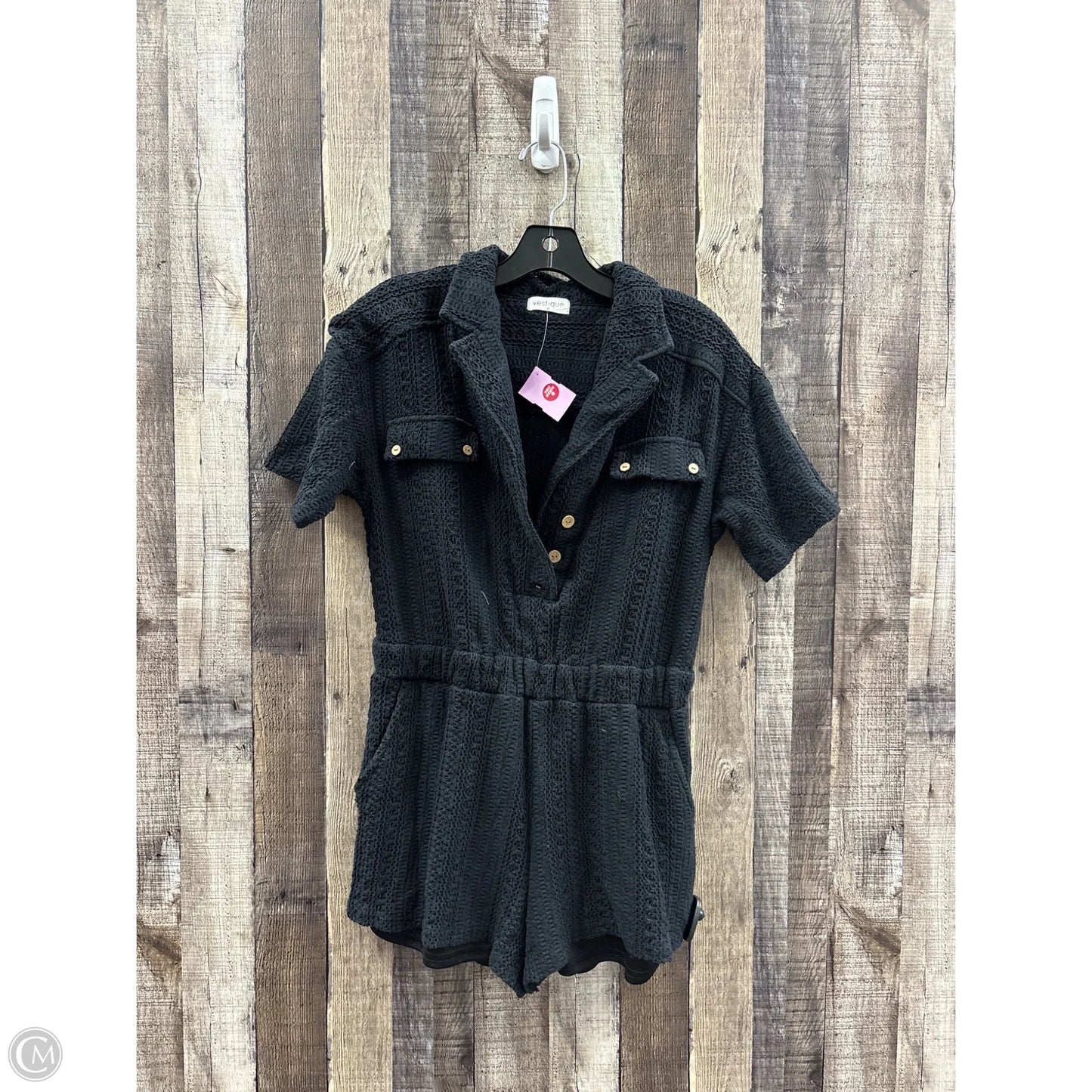 Romper By Vestique In Black, Size: M