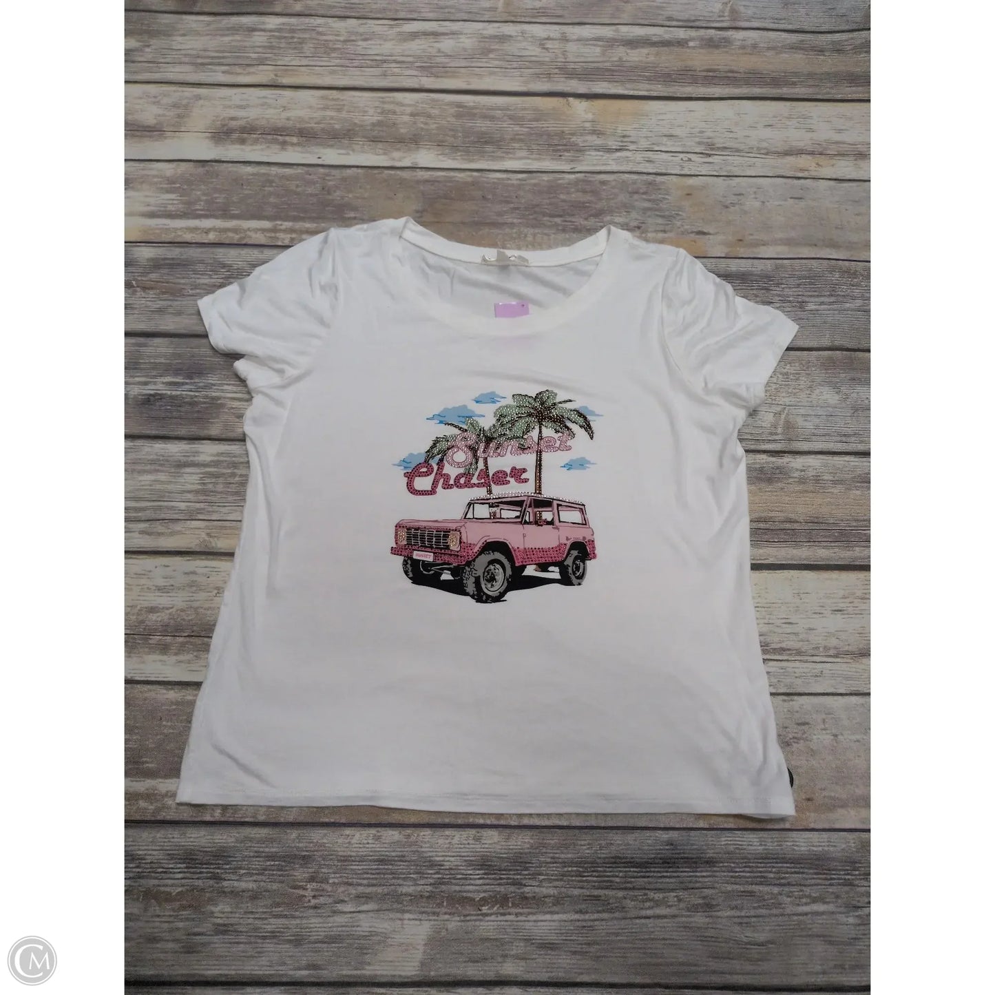 Top Short Sleeve By Cyrus In White, Size: M