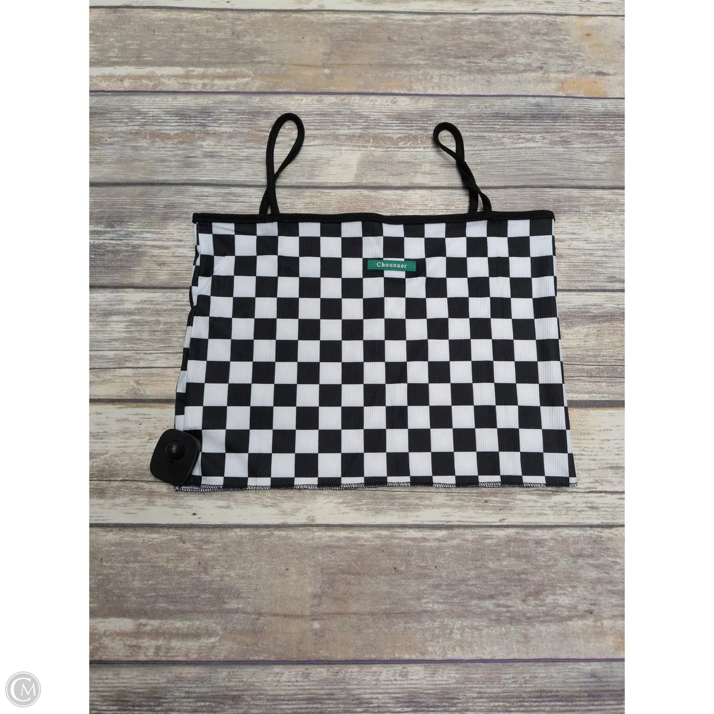Top Sleeveless By Cme In Checkered Pattern, Size: L