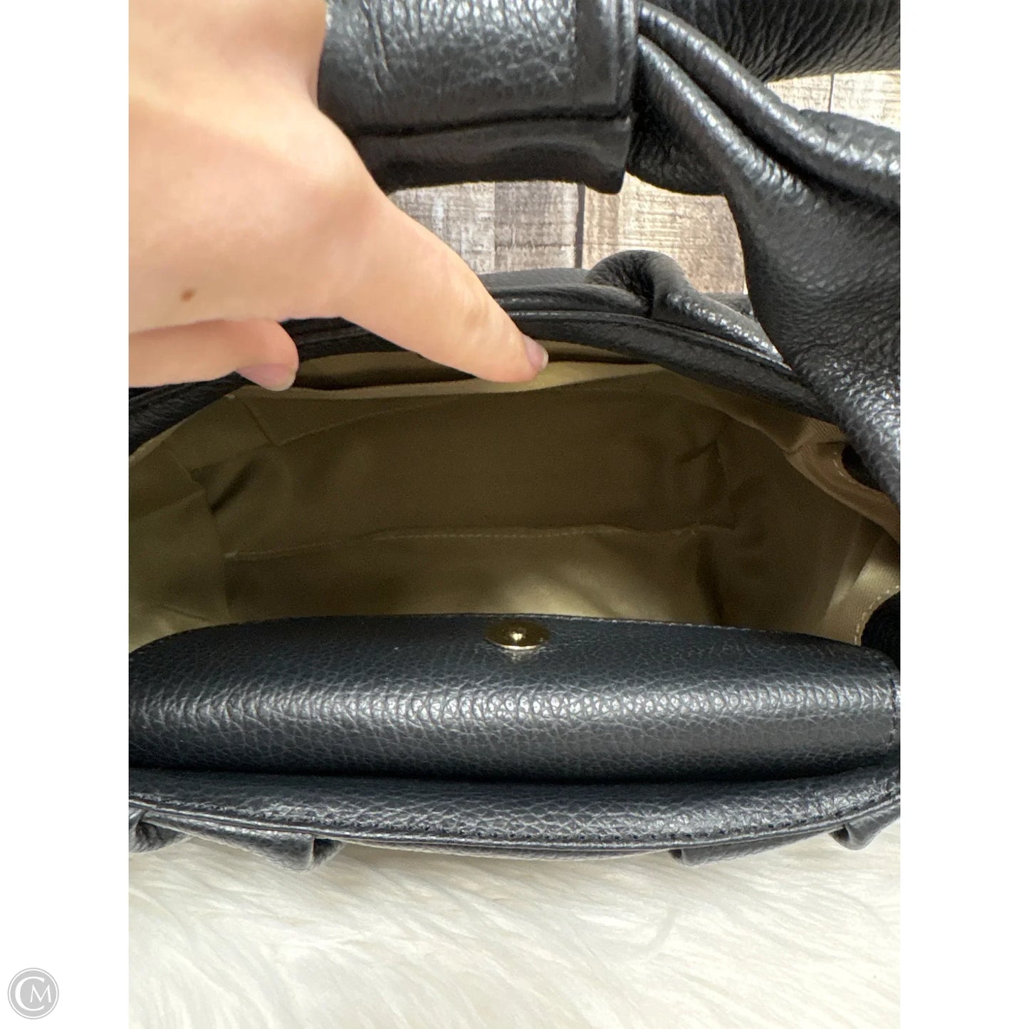 Handbag Leather By Cme, Size: Medium