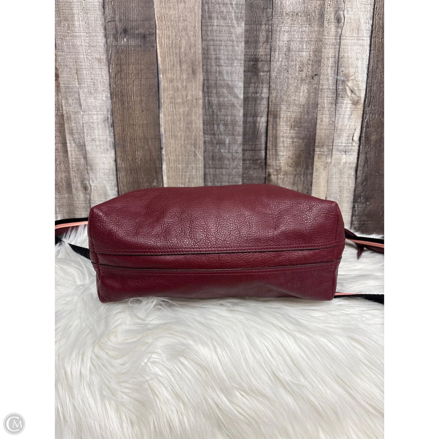Handbag Leather By Fossil, Size: Large