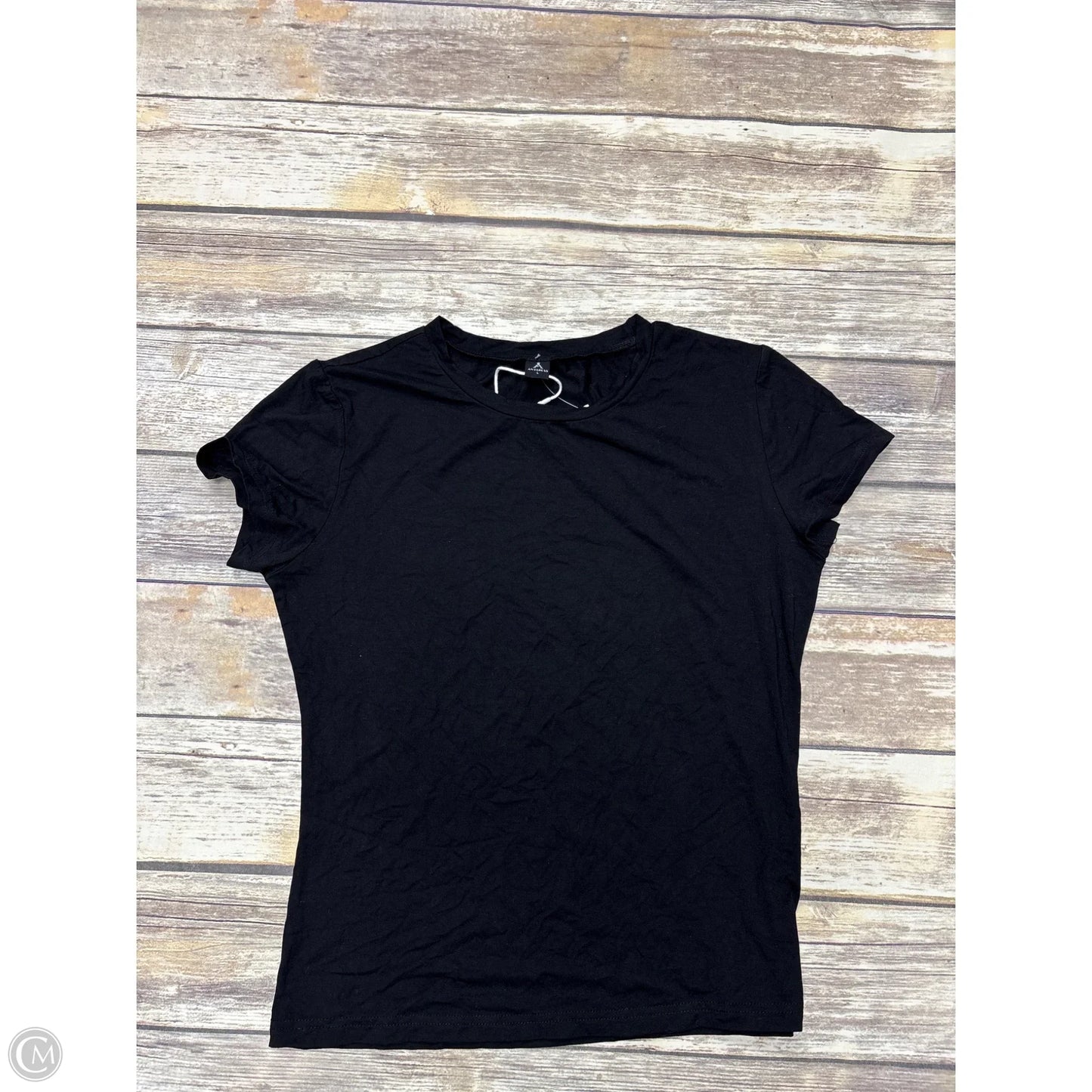 Top Short Sleeve By Anrabess In Black, Size: L